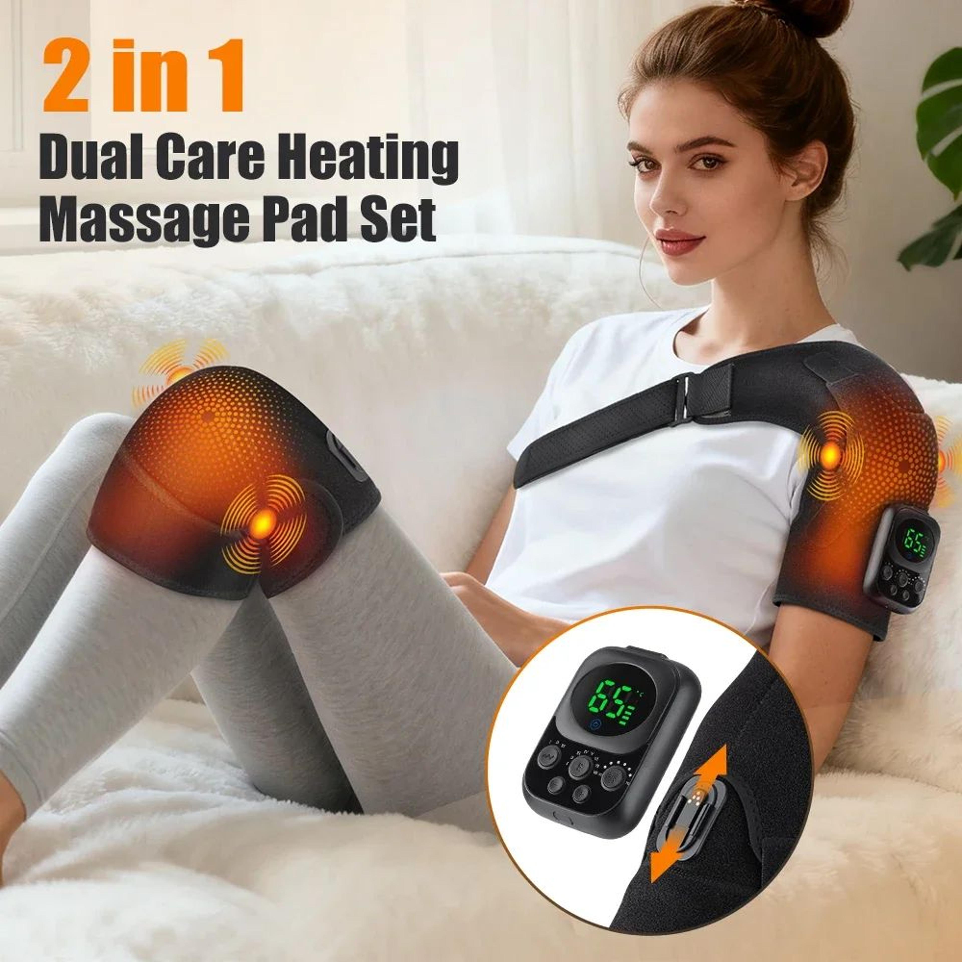 3 In 1 Heated Knee Massager Wrap With Vibration For Knee Shoulder And Elbow 1