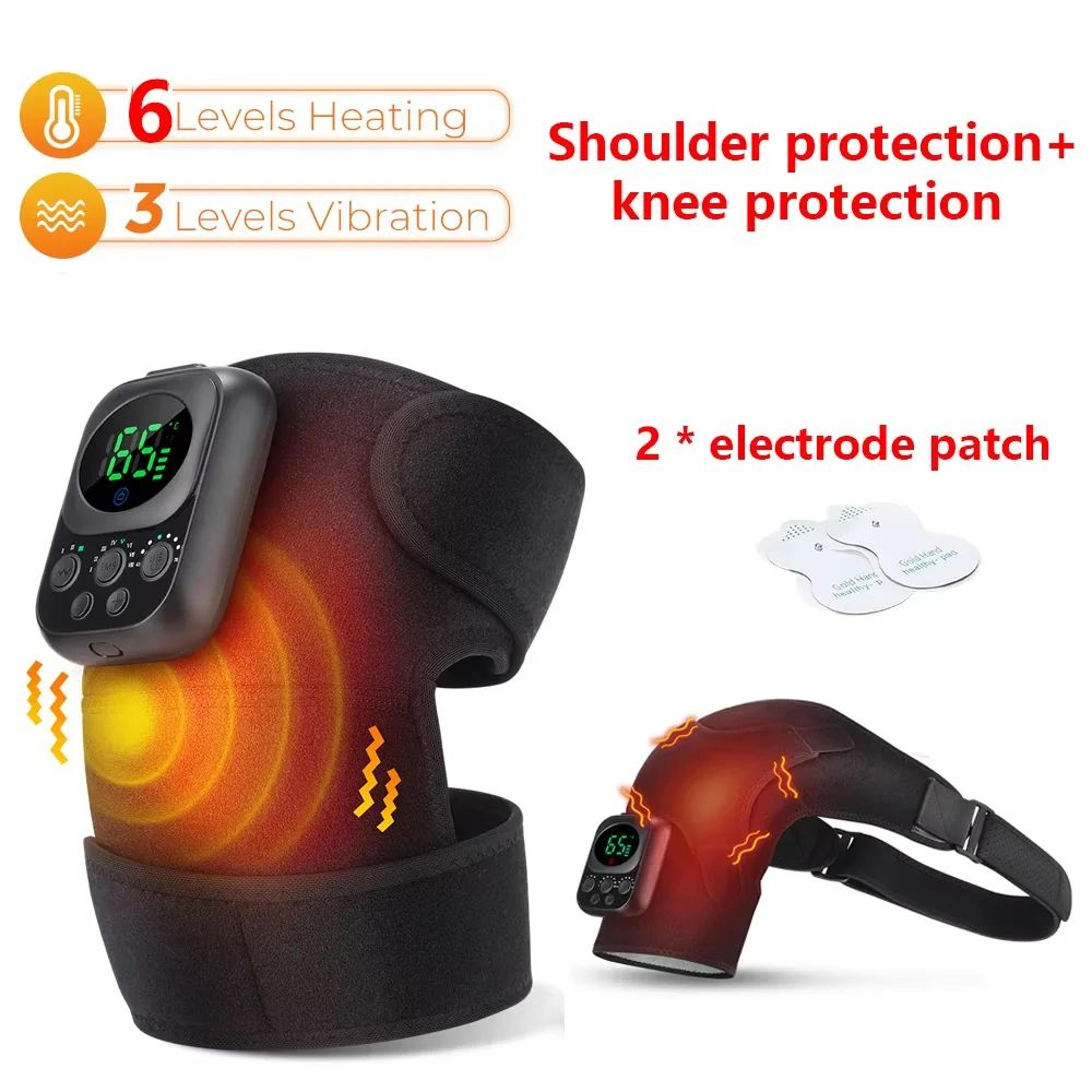3 In 1 Heated Knee Massager Wrap With Vibration For Knee Shoulder And Elbow 8