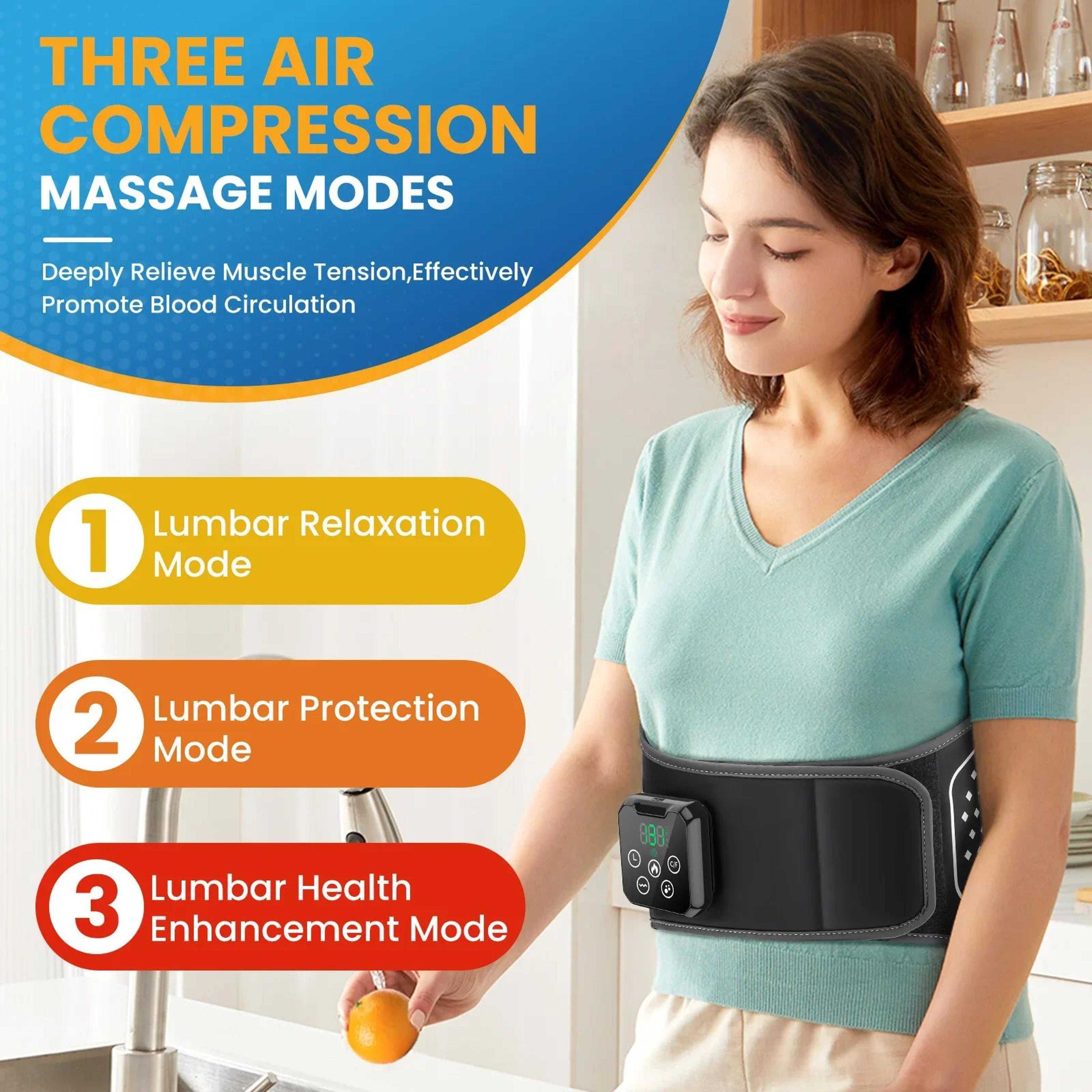 Inflatable Heated Lumbar Support Belt With Vibration Waist Massager 2