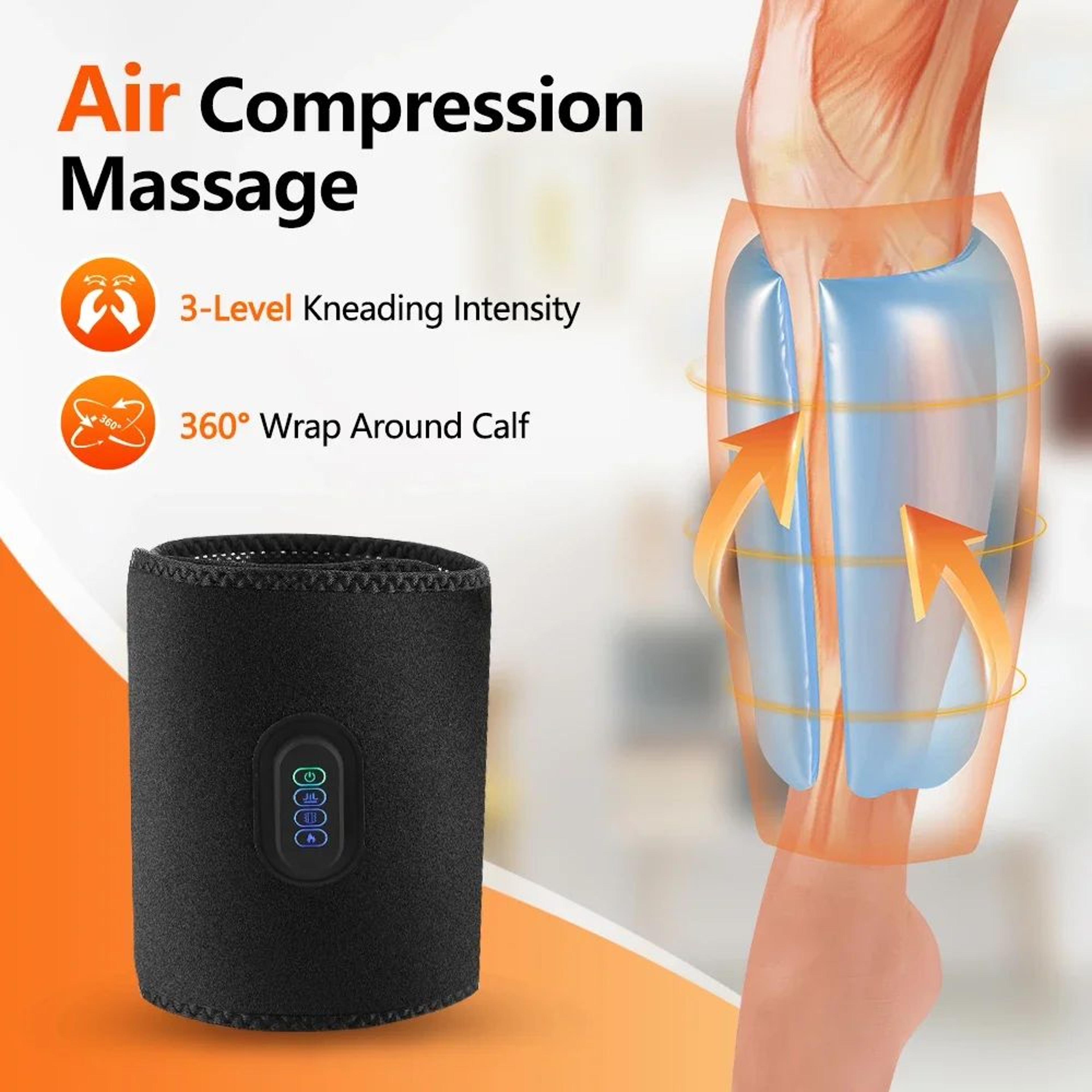 Wireless Air Compression Calf Massager With Heat And Vibration 1