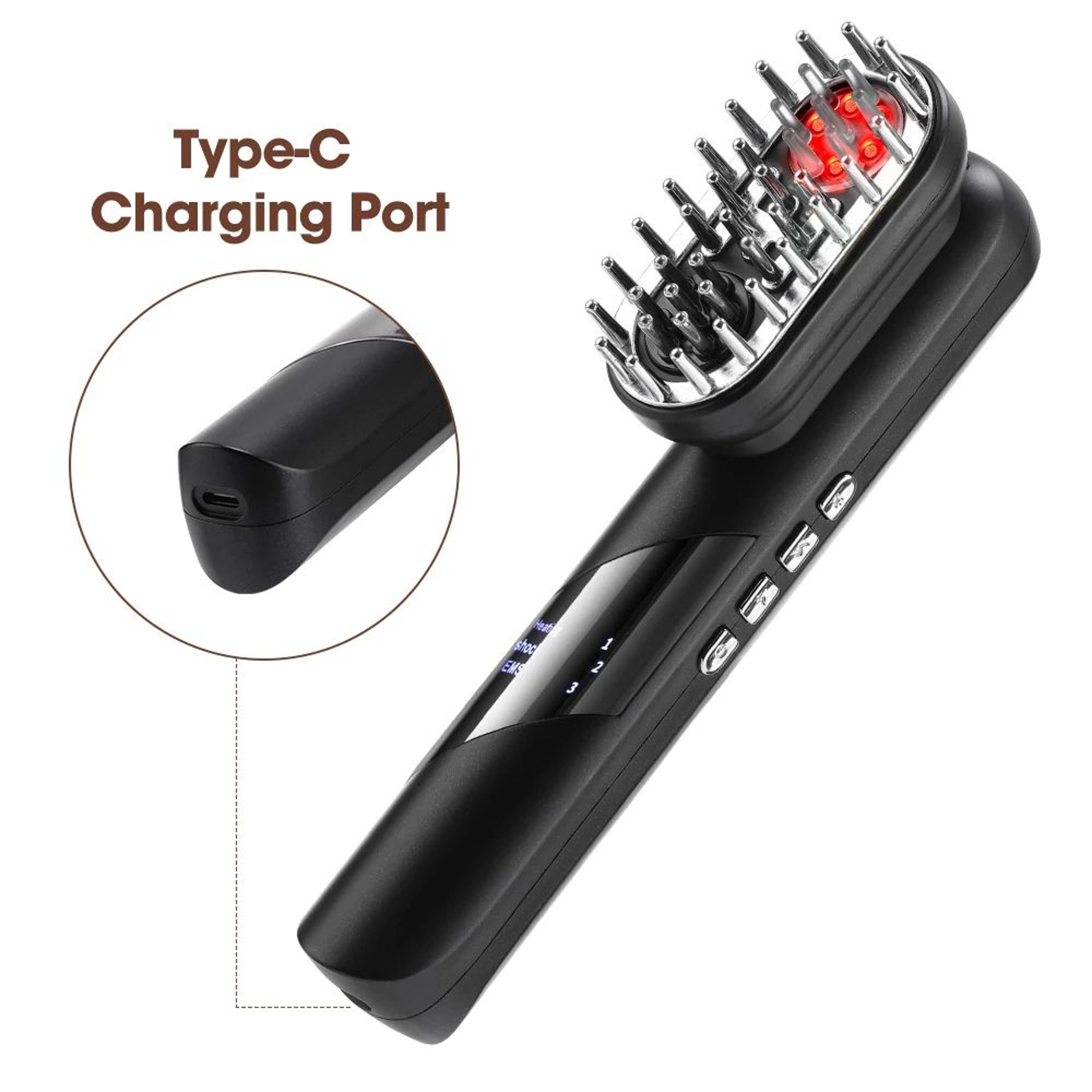 4 In 1 Electric EMS Scalp Massage Comb With Red Light Therapy 10