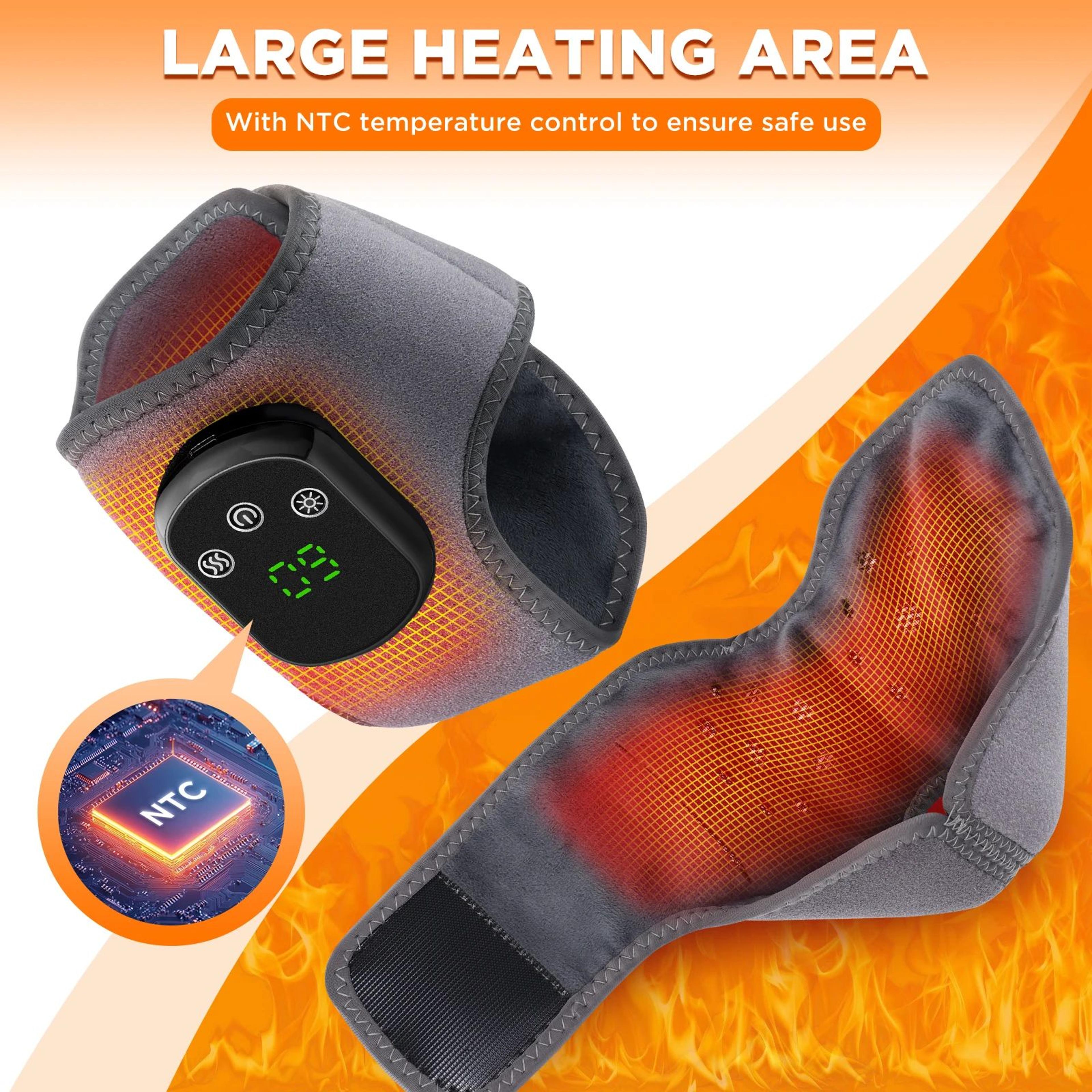 Cordless Electric Ankle Massager With Heat And Vibration Support 3