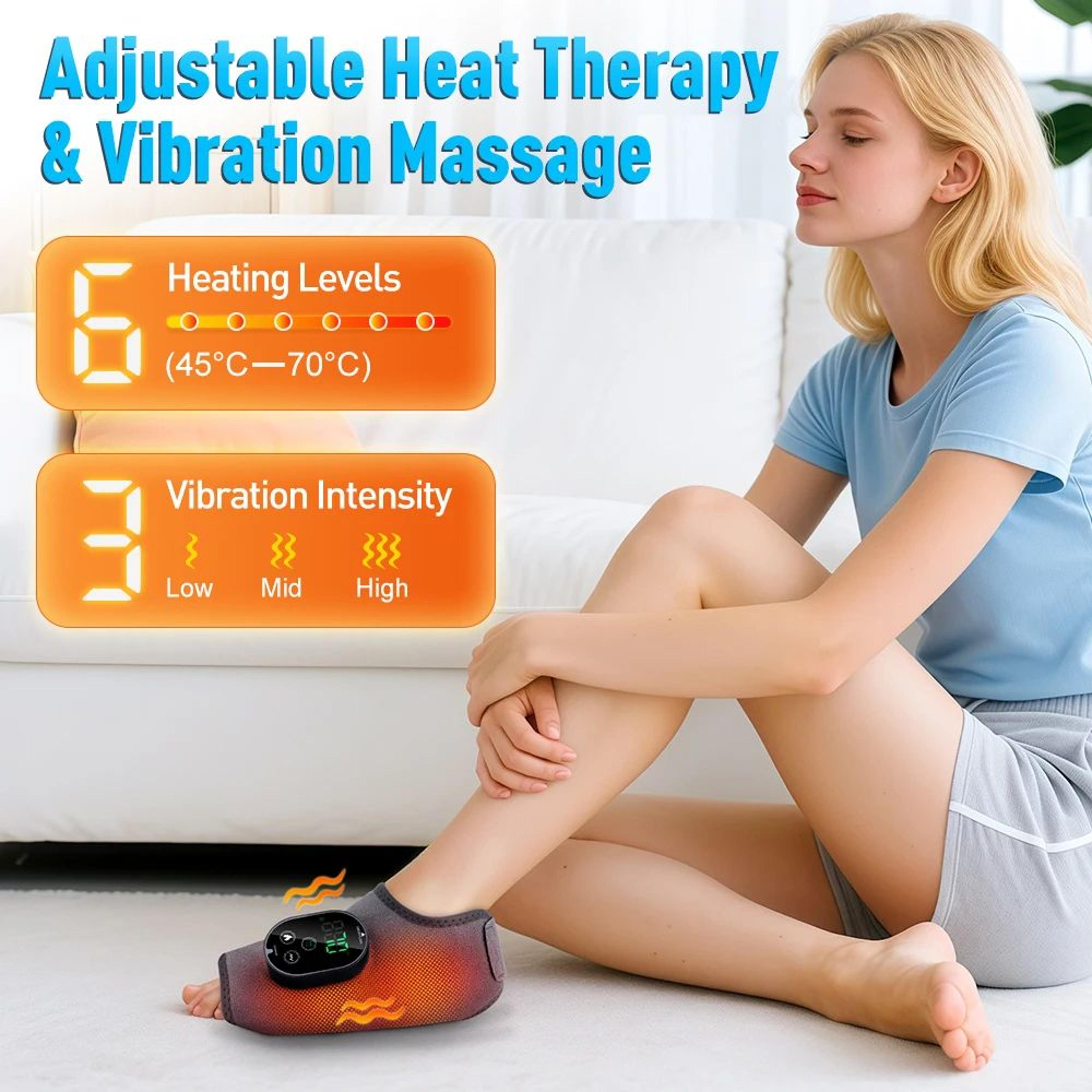 Rechargeable Heated Foot And Ankle Massager With Vibration 1