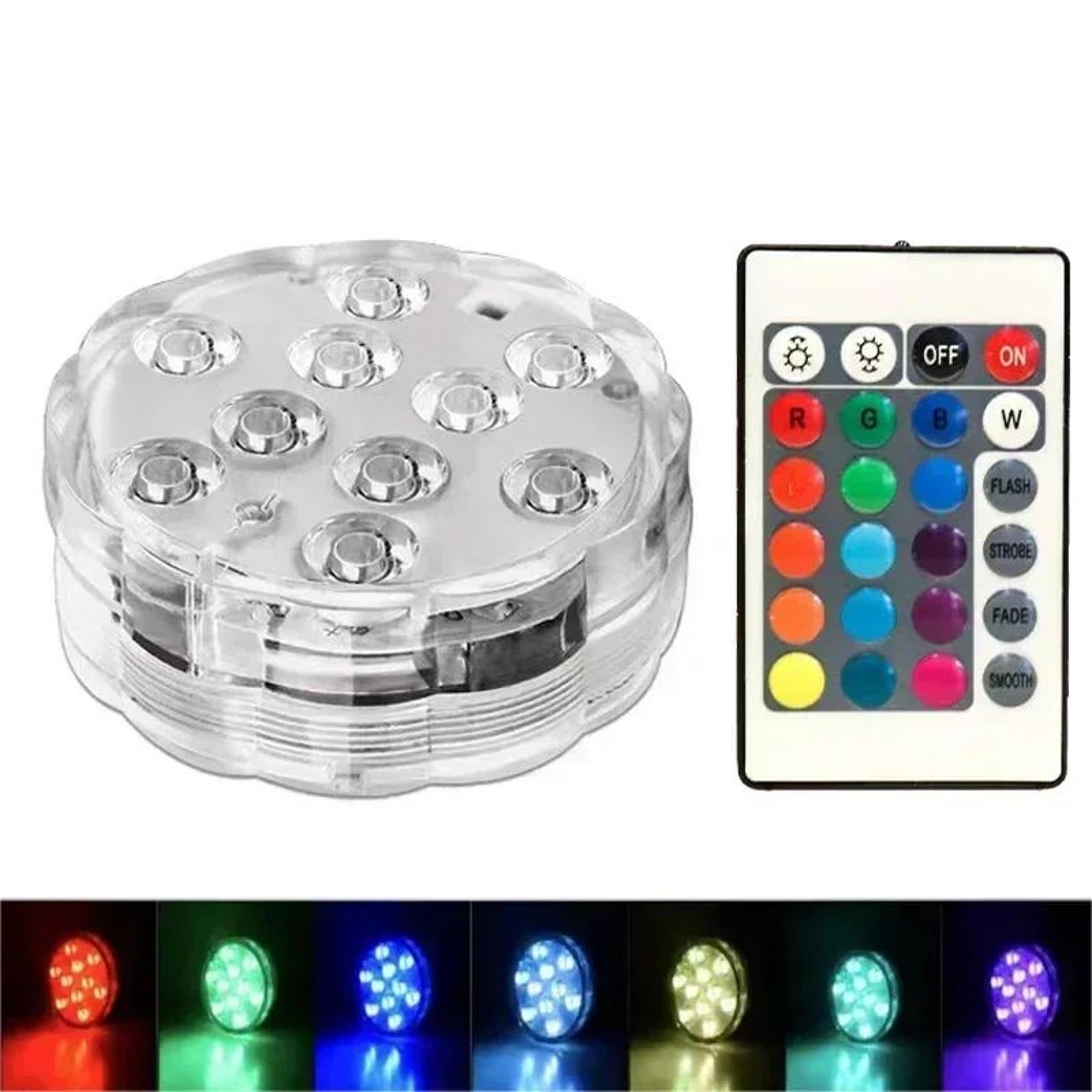 RGB LED Submersible Underwater Light 16 Color Waterproof Decorative Lamp 6