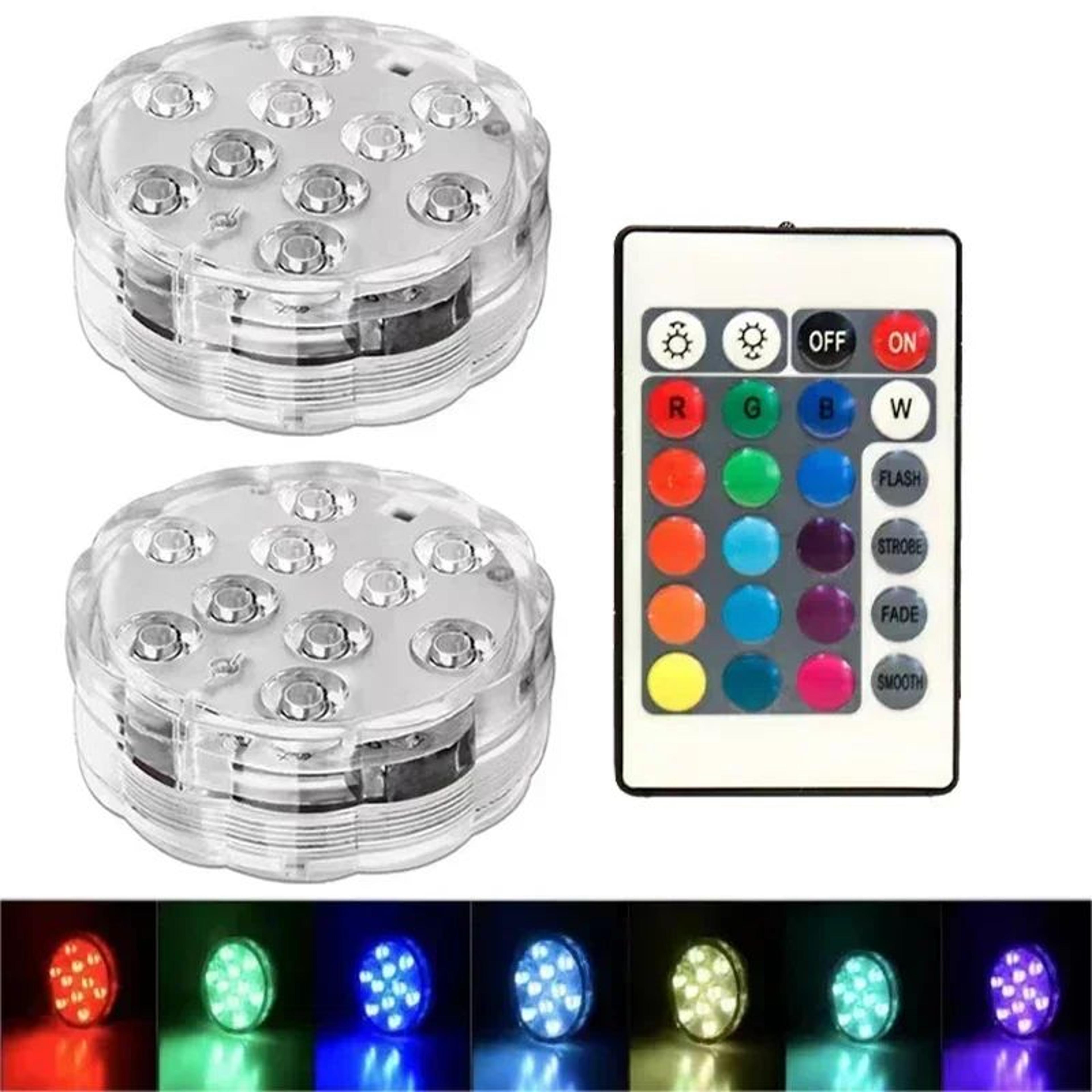 RGB LED Submersible Underwater Light 16 Color Waterproof Decorative Lamp 7