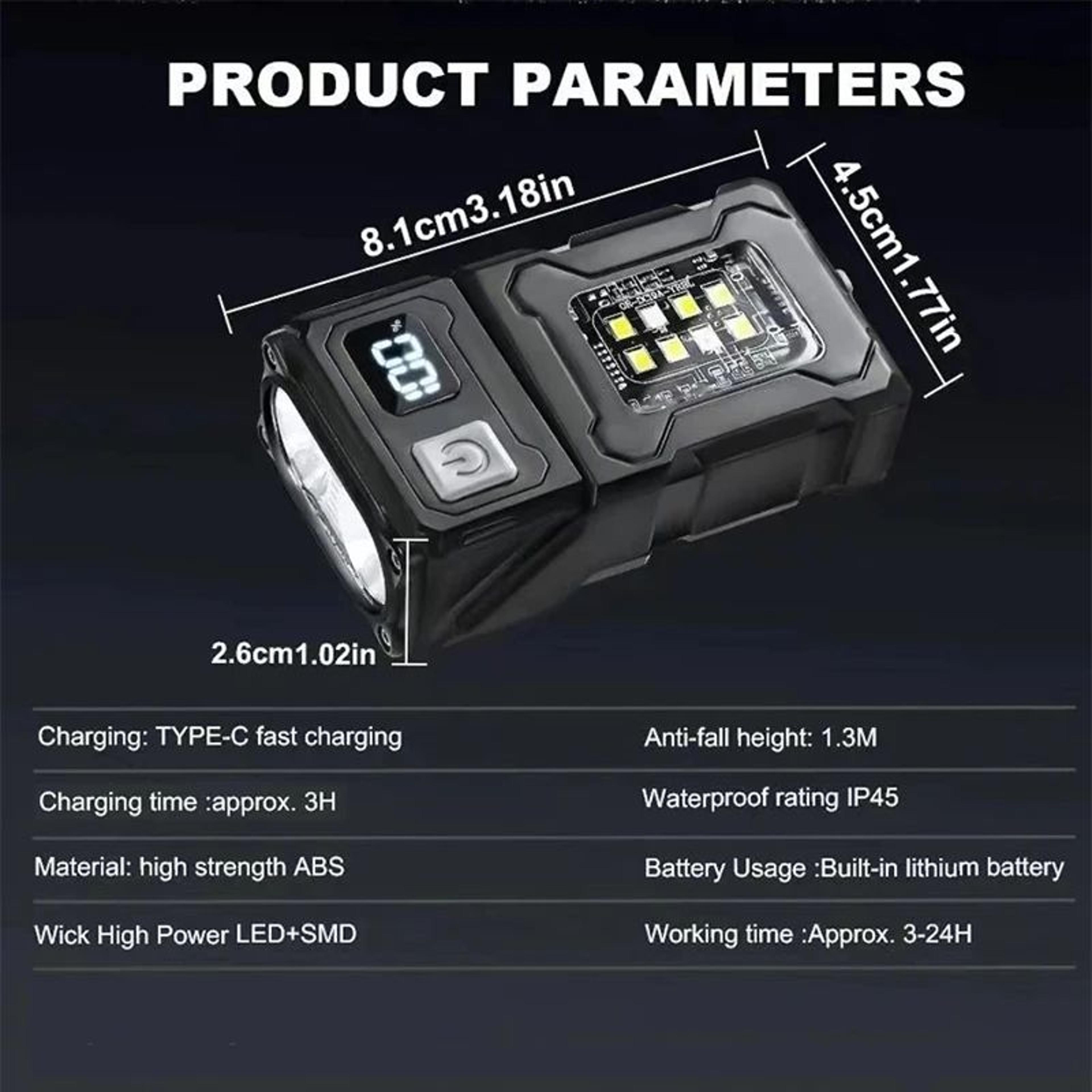 Mini Super Bright LED Flashlight Rechargeable Multifunction Pocket Torch 10