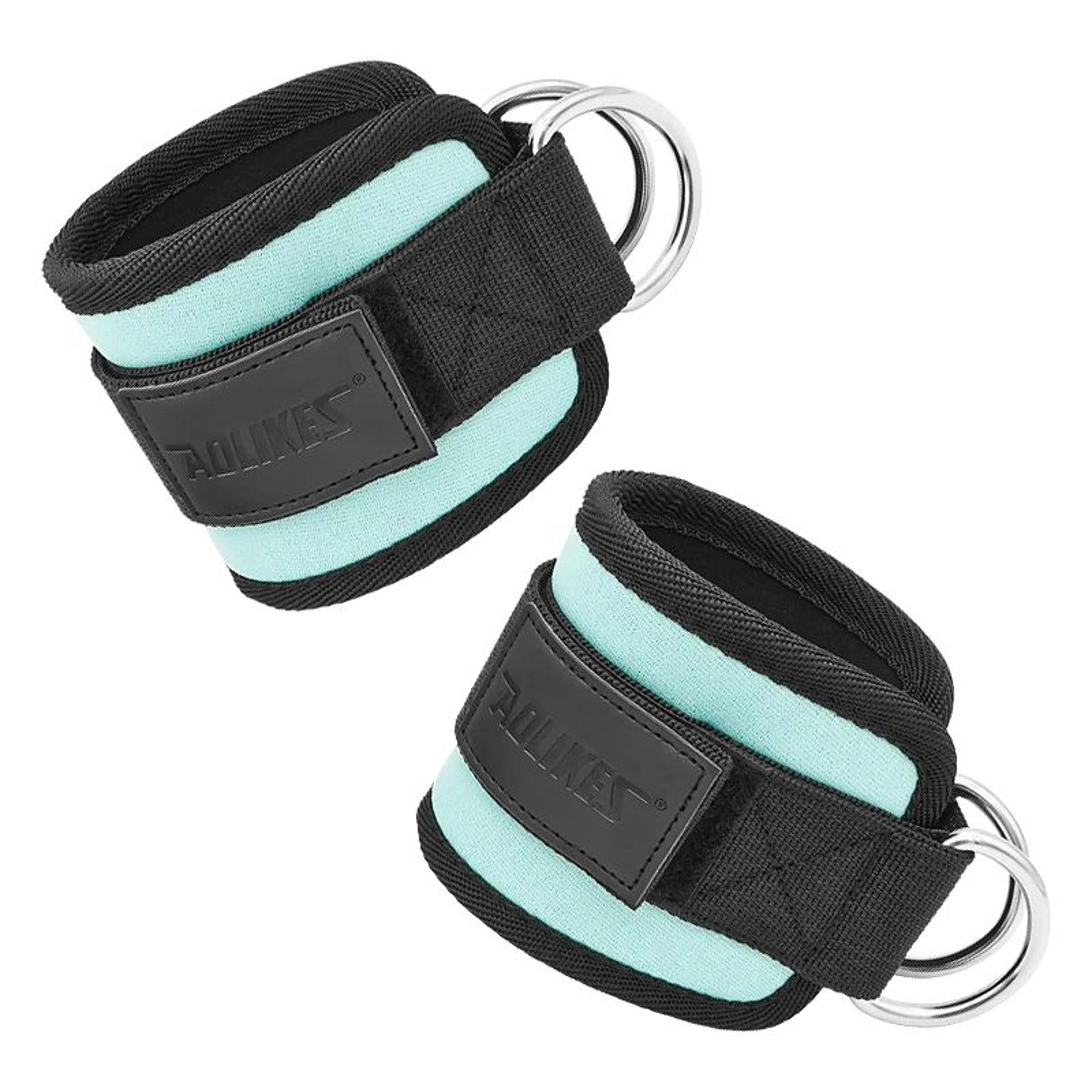 AOLIKES Double D Ring Cable Ankle Straps For Gym Workouts 10