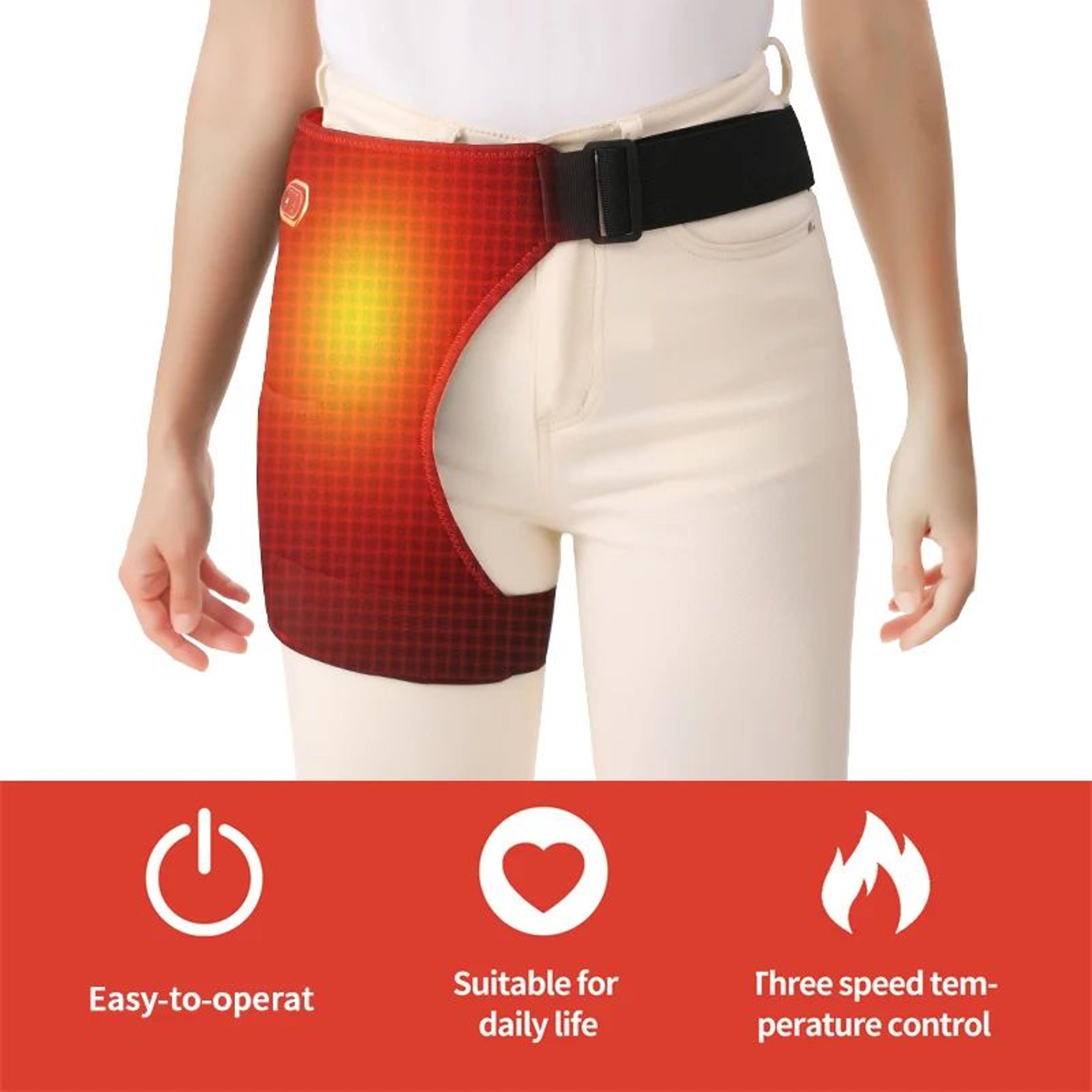 Electric Heated Hip Wrap With Massage And 3 Heat Levels 1