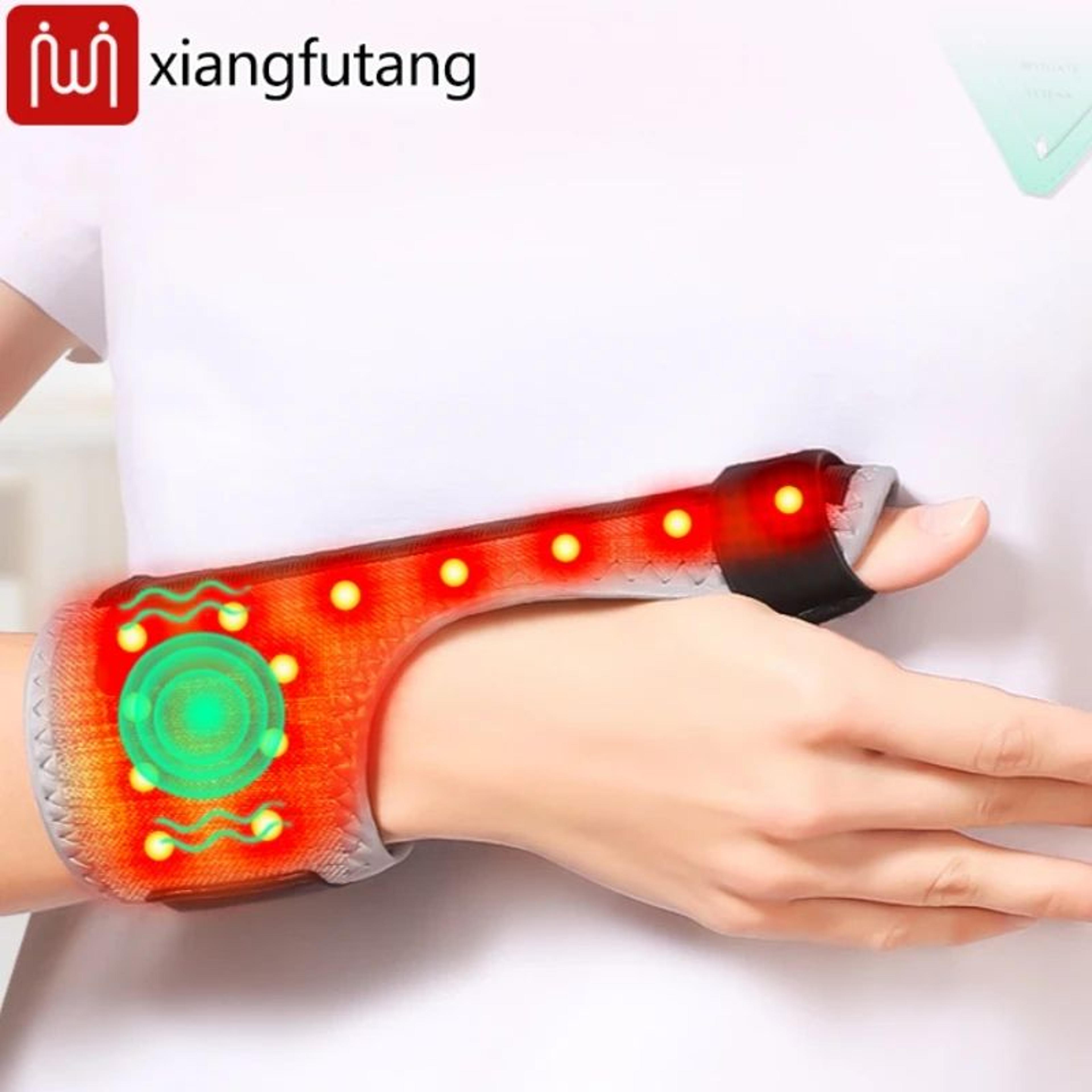 Red Light Heated Finger And Wrist Support Brace With Vibration 1