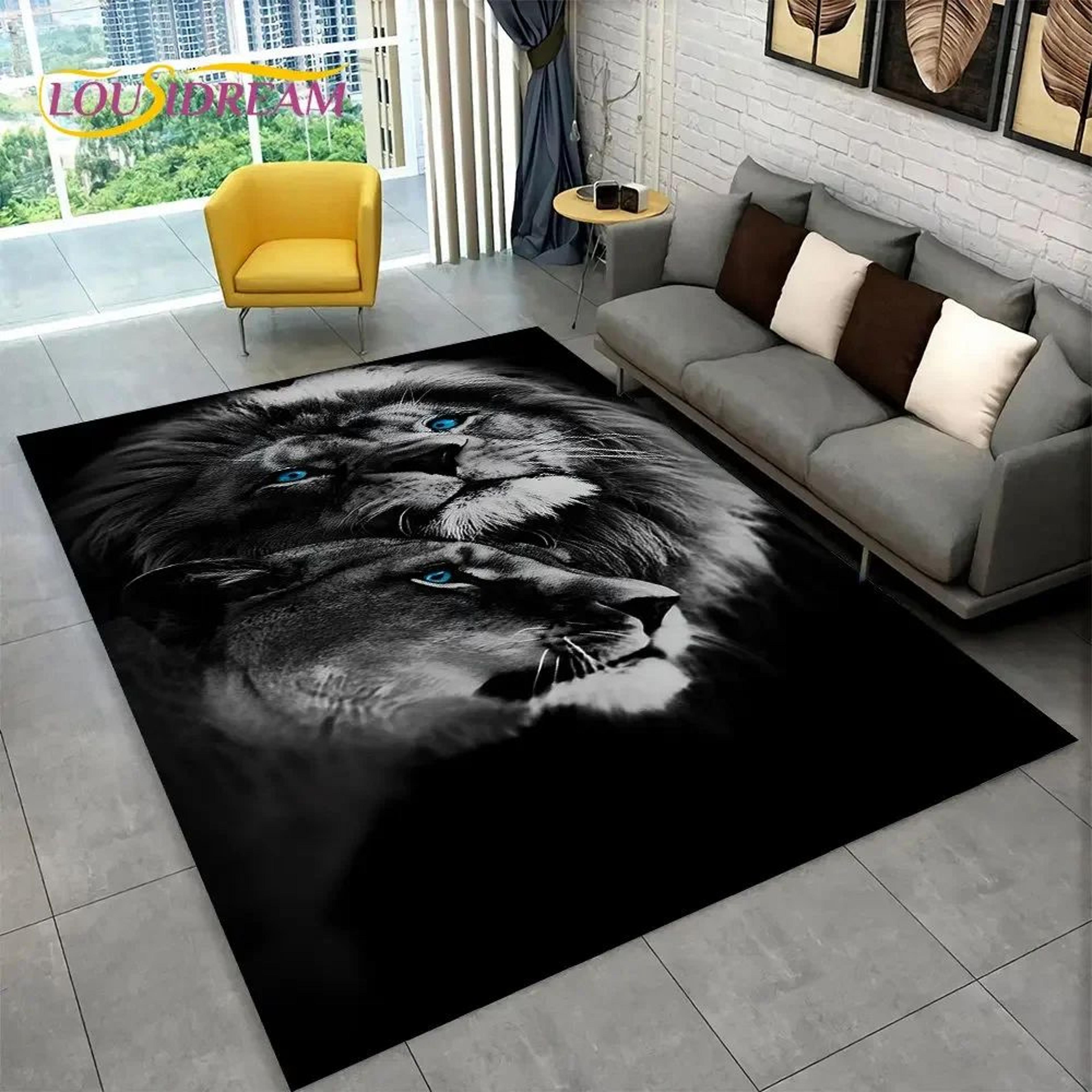 3D Wild Animal Area Rug Non Slip Floor Carpet Mat 11