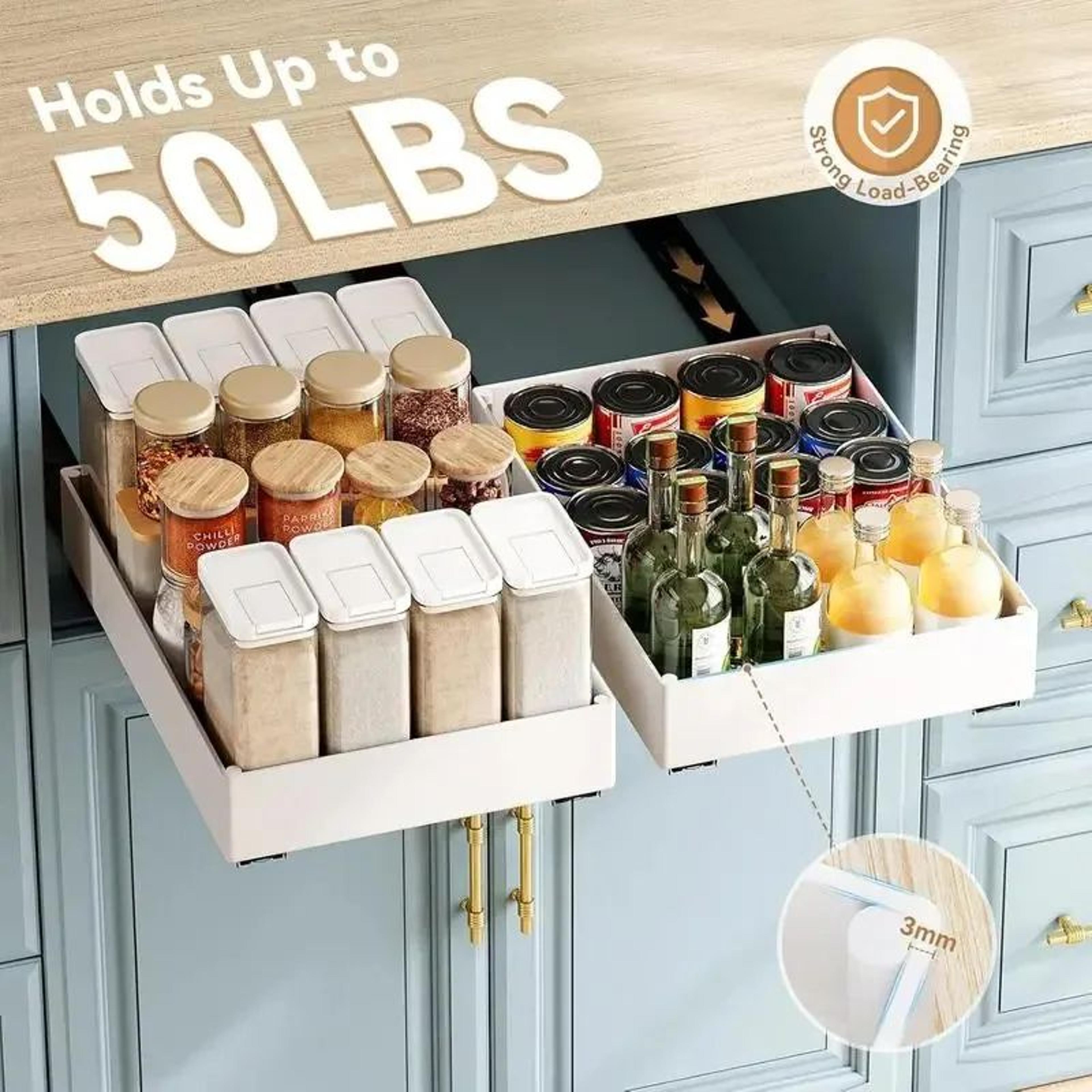 Pull Out Cabinet Organizer Drawer With Sliding Storage Tray 1