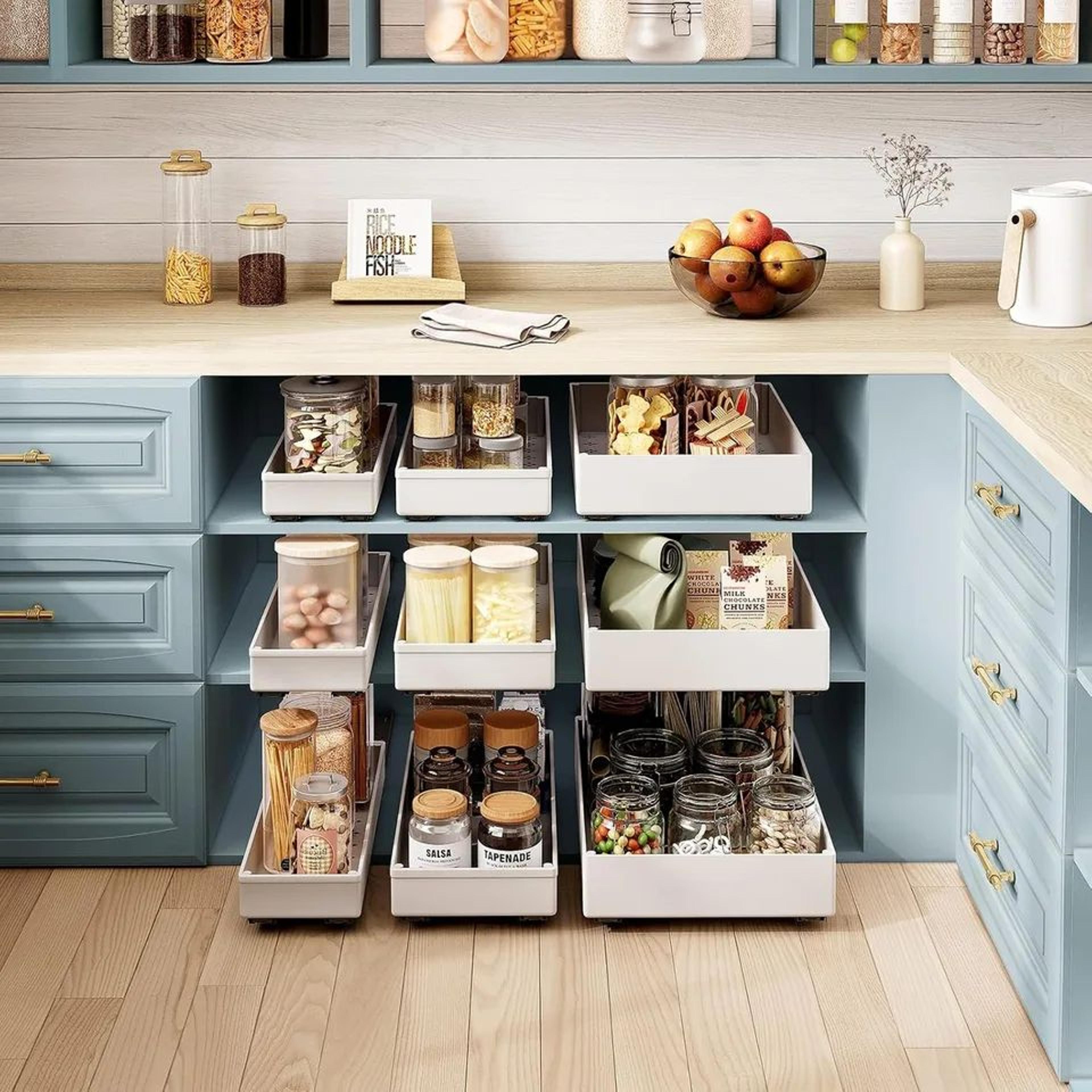 Pull Out Cabinet Organizer Drawer With Sliding Storage Tray 5