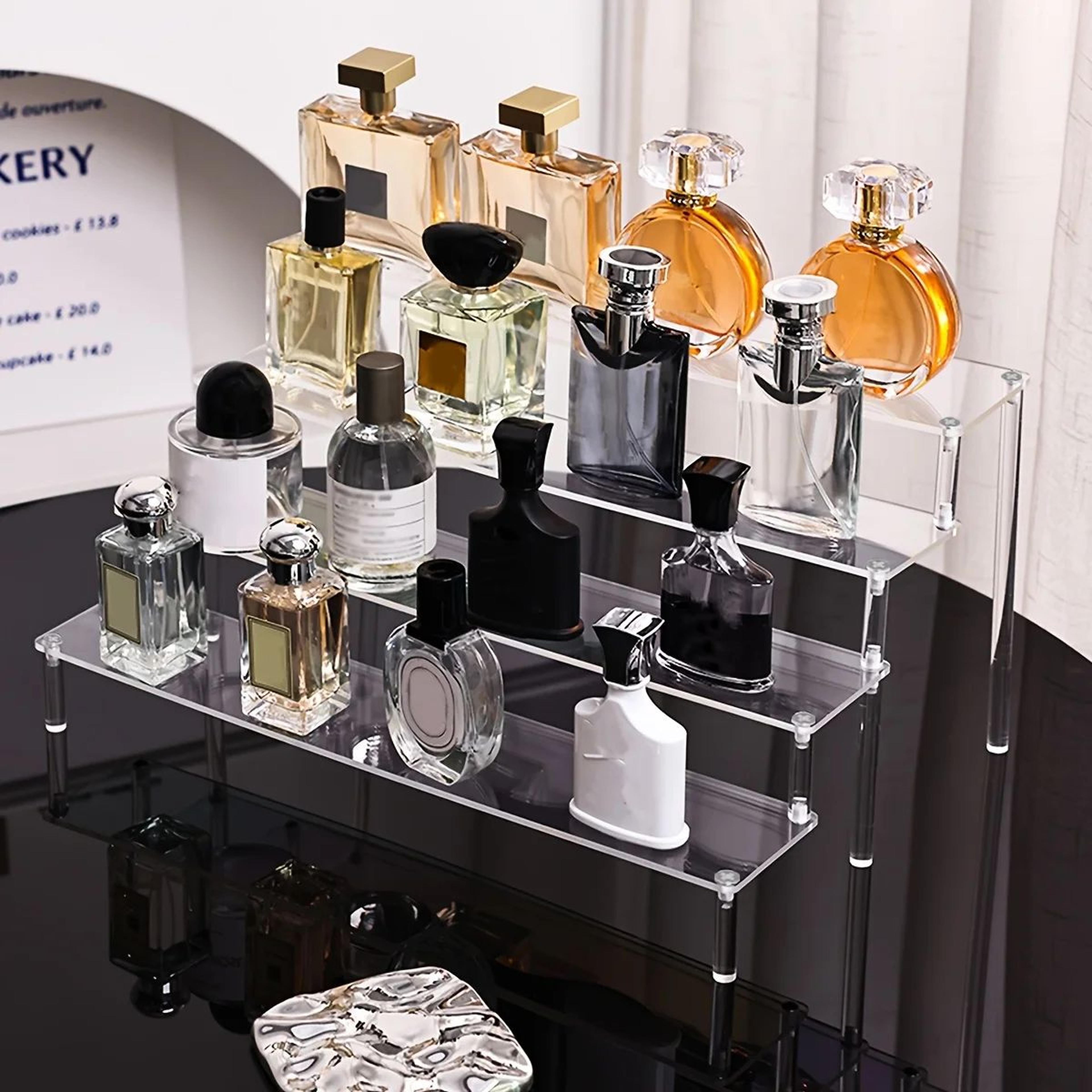 Acrylic Stepped Perfume Display Rack For Cosmetics And Decor 1
