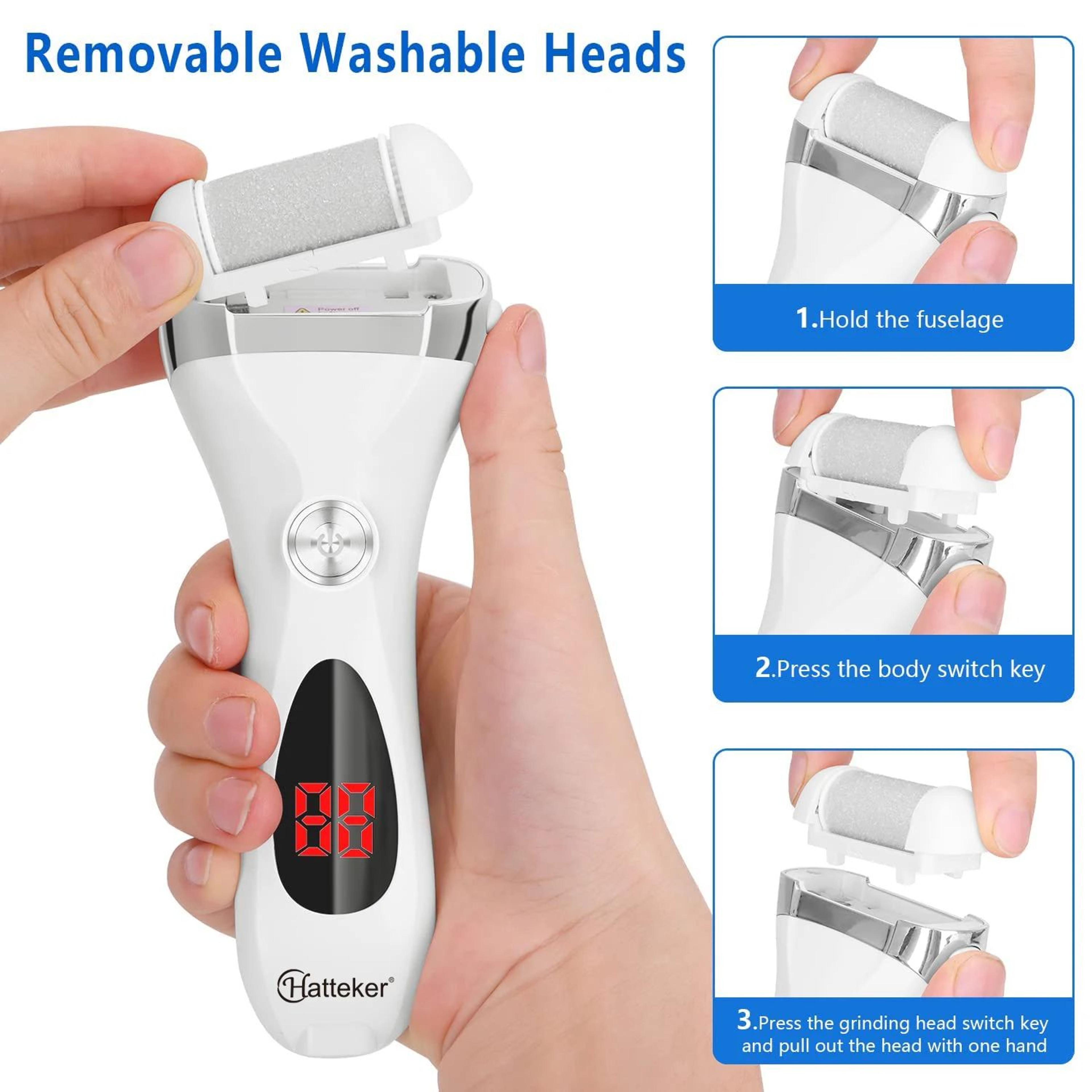 Hatteker Rechargeable Electric Foot File Callus Remover Kit 3