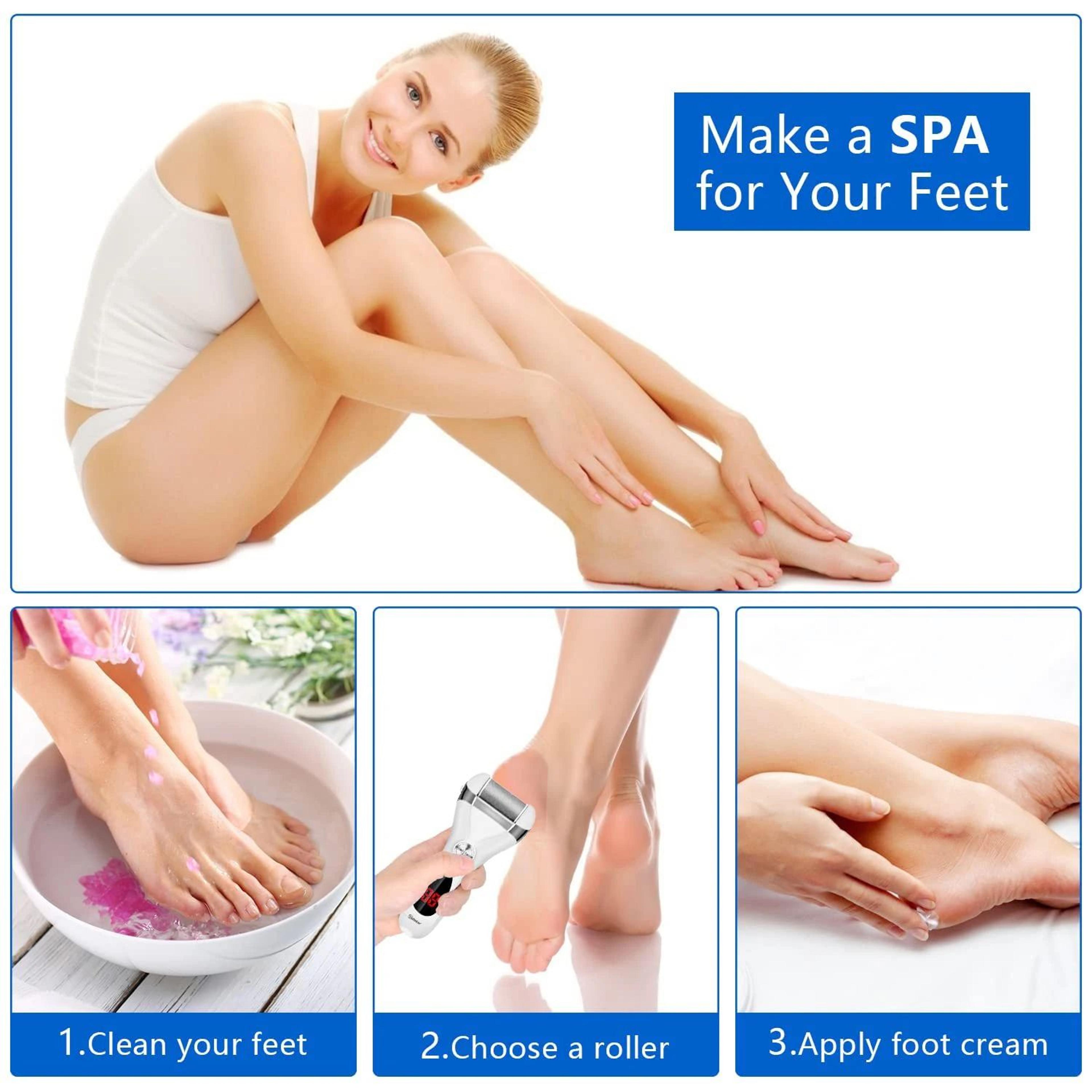 Hatteker Rechargeable Electric Foot File Callus Remover Kit 5