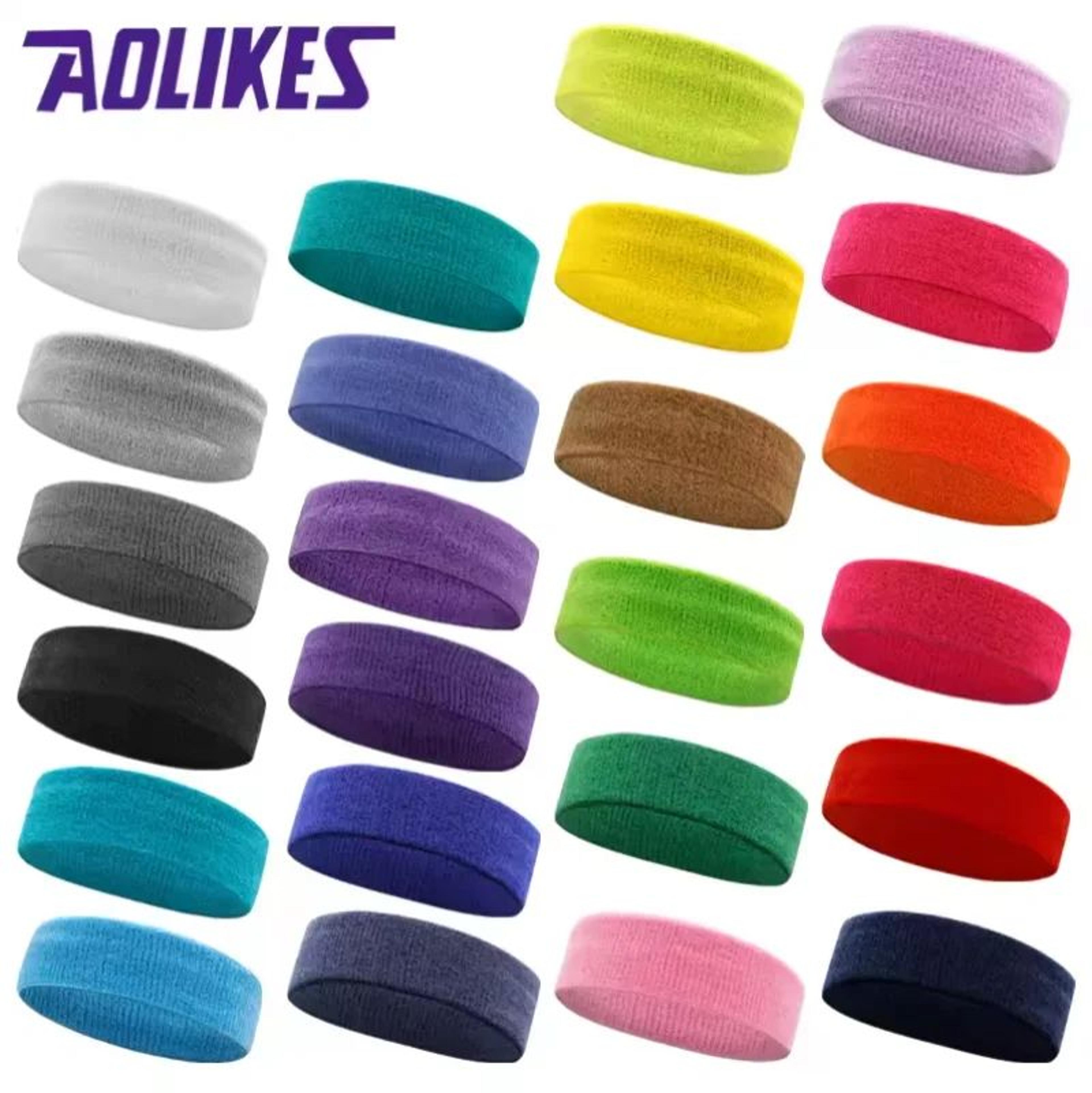 AOLIKES Cotton Athletic Sweat Headband For Sports And Fitness 2
