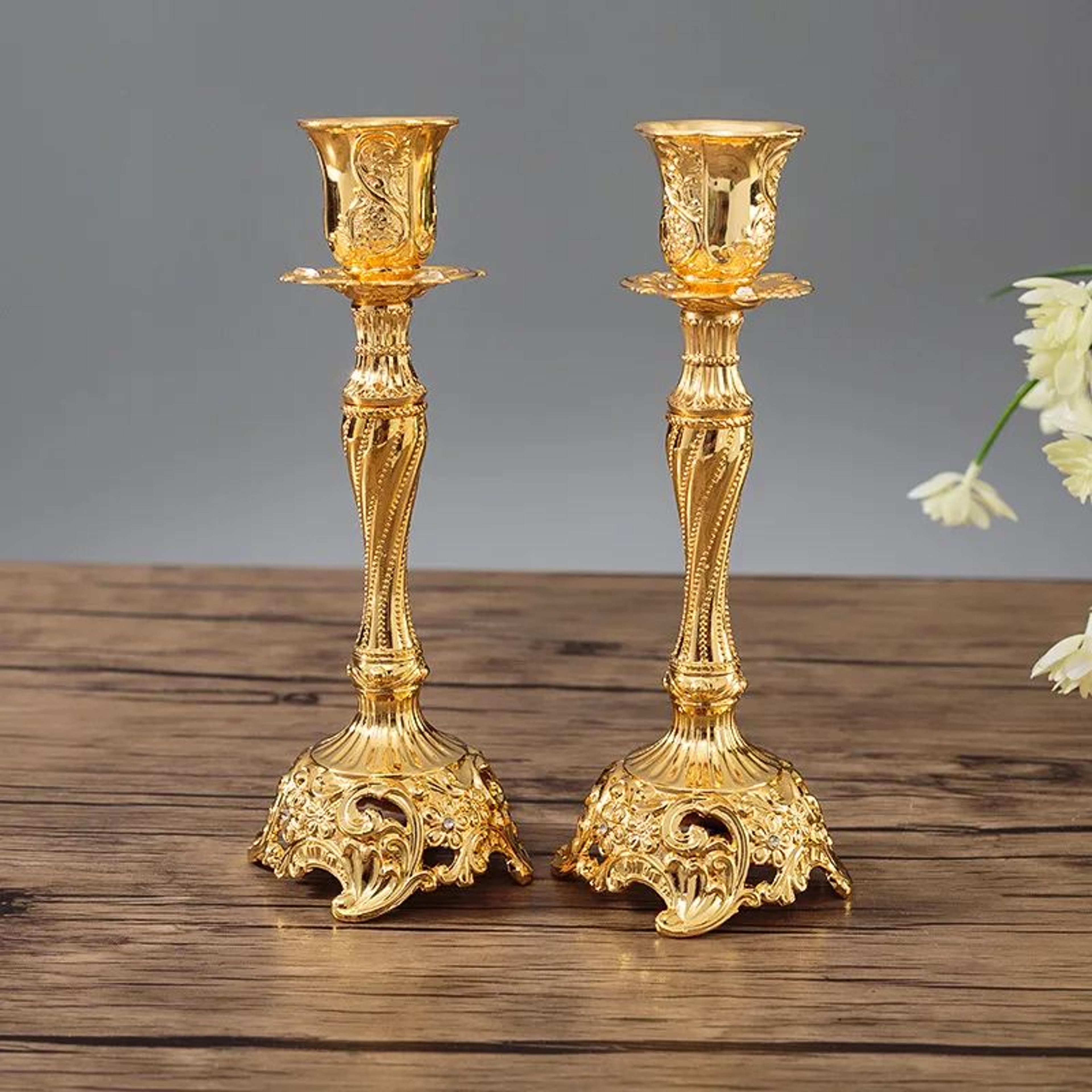 2 Piece Metal Candle Holder Set For Wedding And Home Decor 11