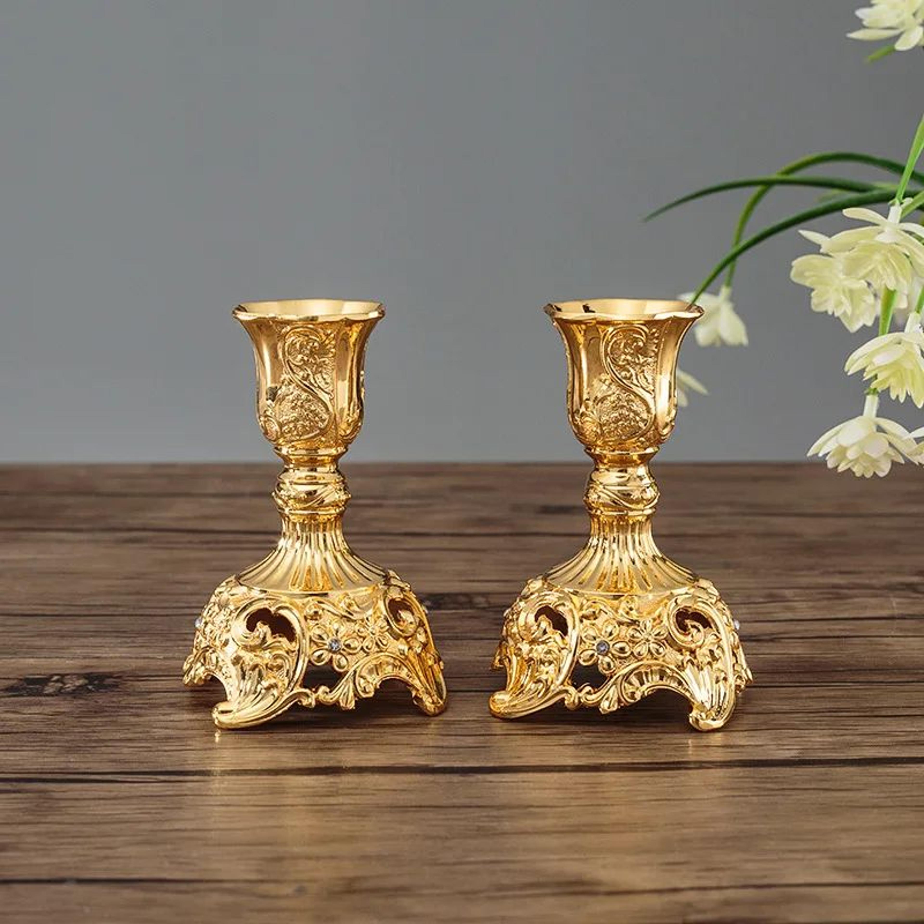 2 Piece Metal Candle Holder Set For Wedding And Home Decor 12