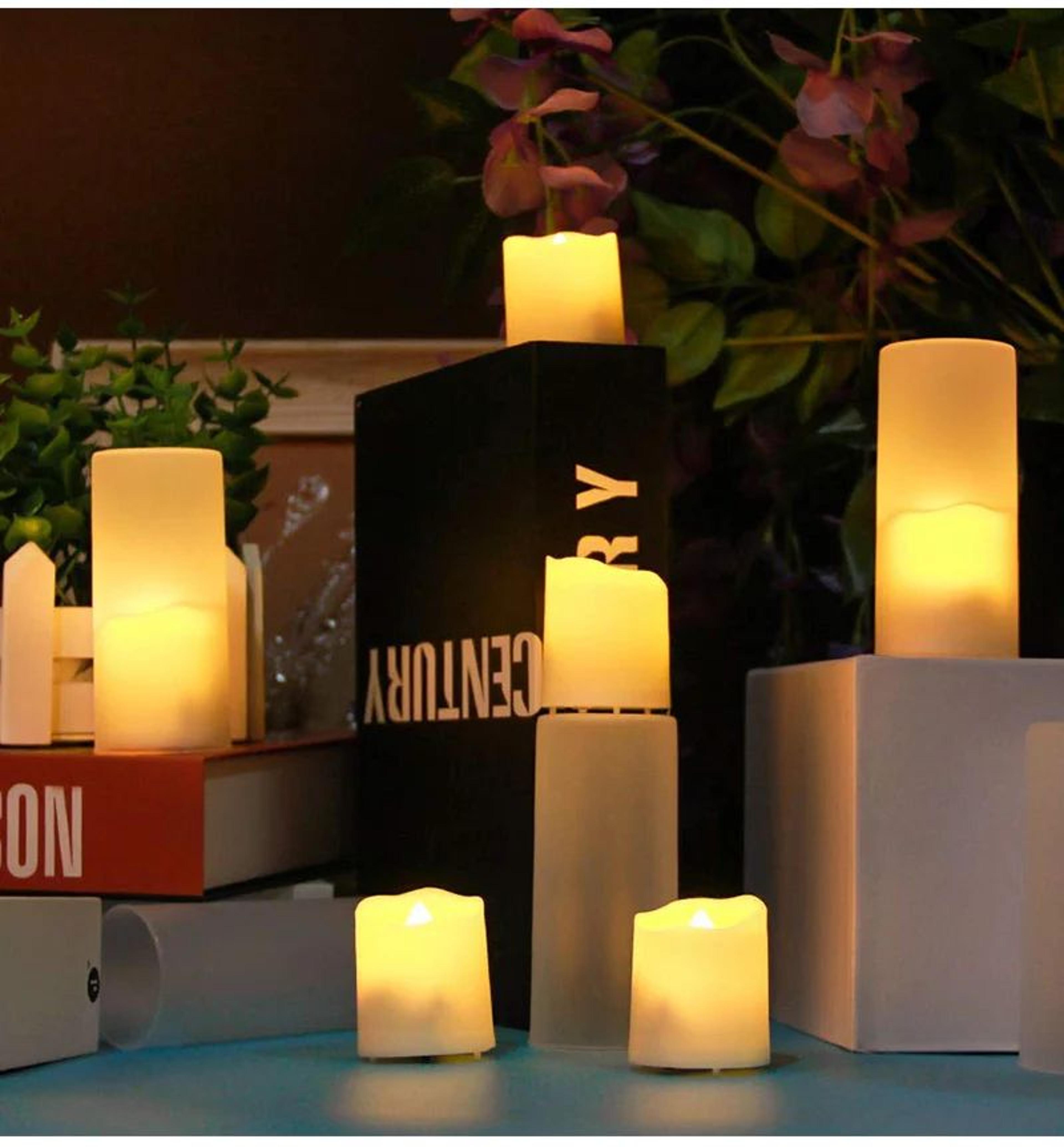 USB Rechargeable LED Flameless Candles With Remote And Timer 7