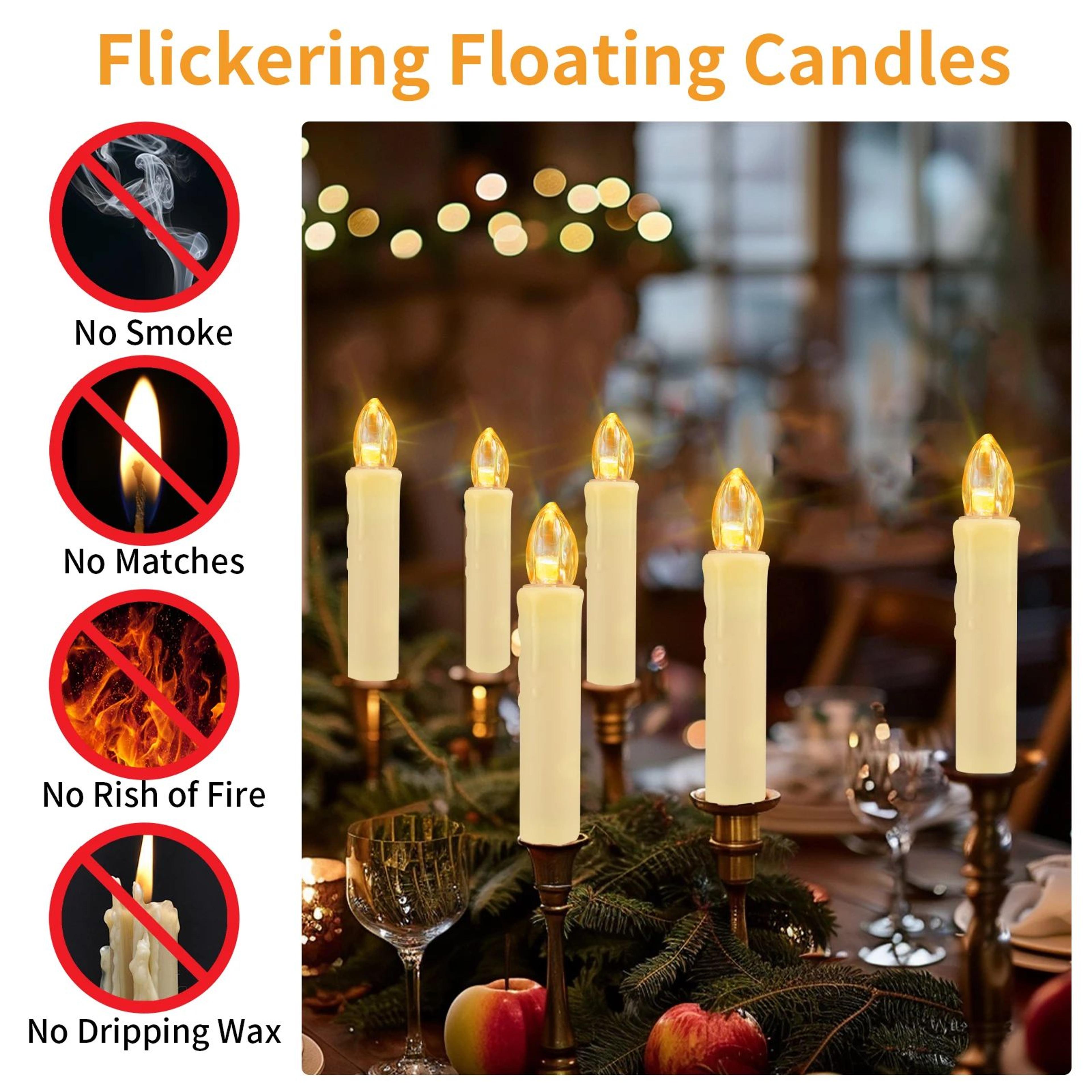 10 Piece LED Flameless Taper Candles With Remote And Timer 1
