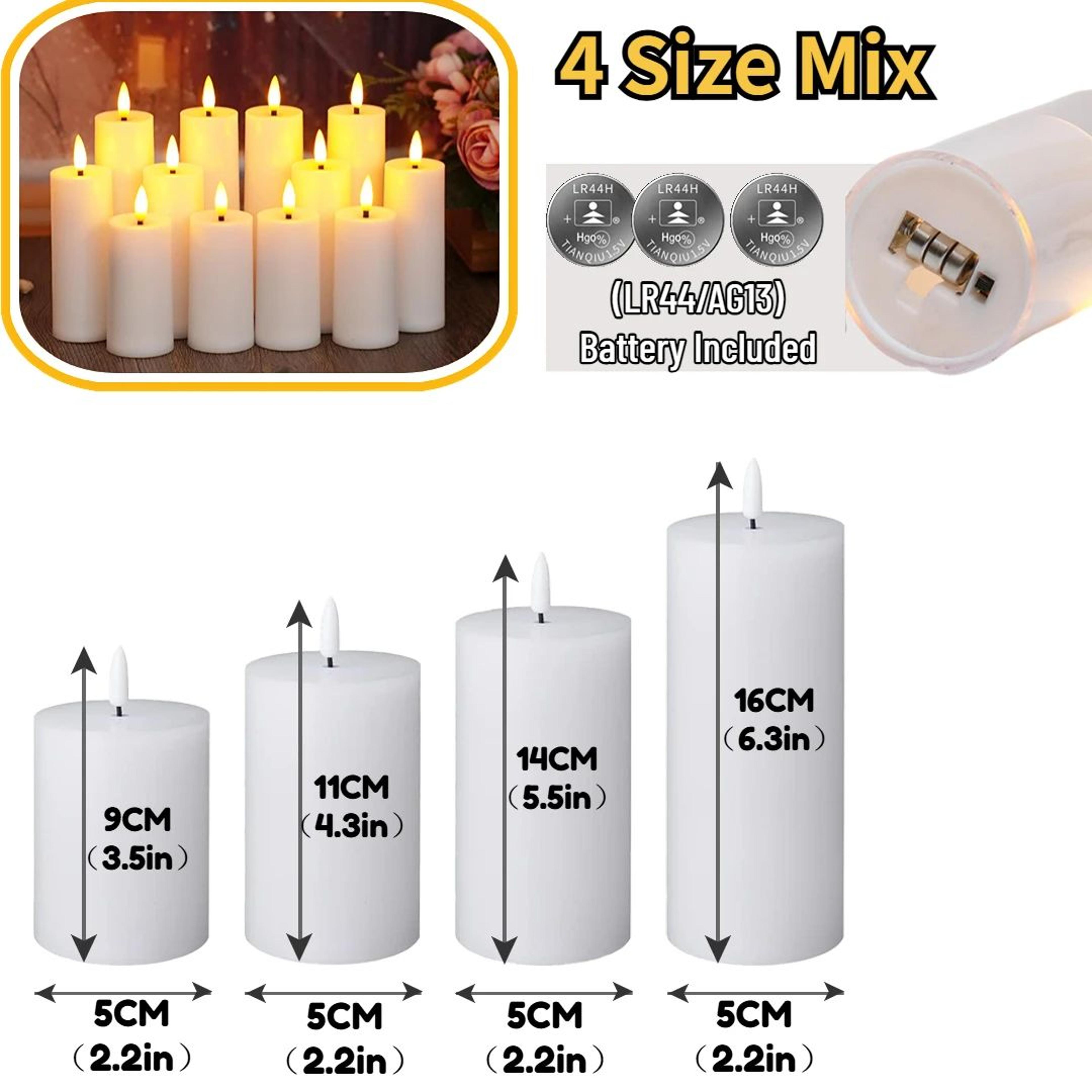 Battery Operated Flickering LED Flameless Candles For Wedding And Home Decor 7