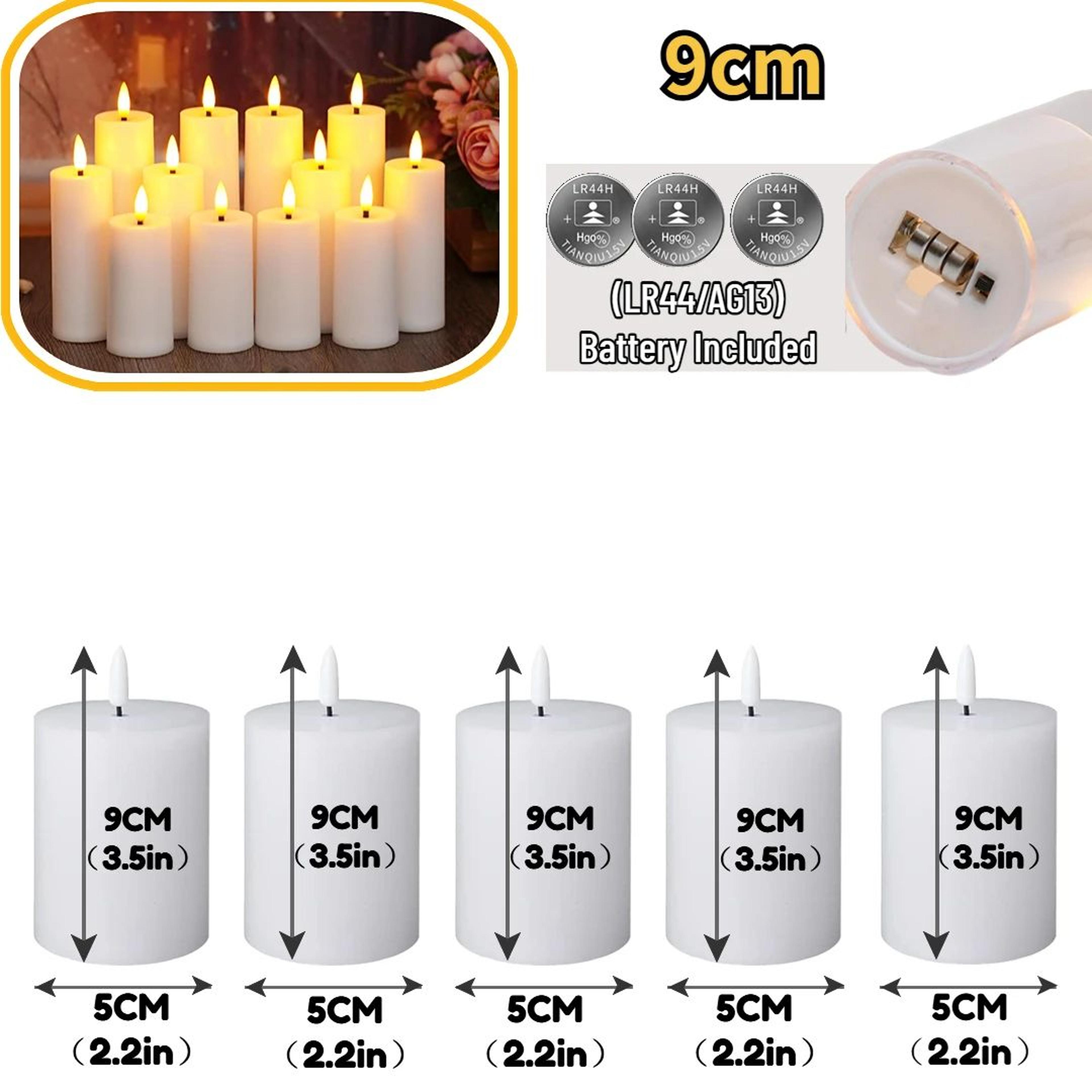 Battery Operated Flickering LED Flameless Candles For Wedding And Home Decor 9