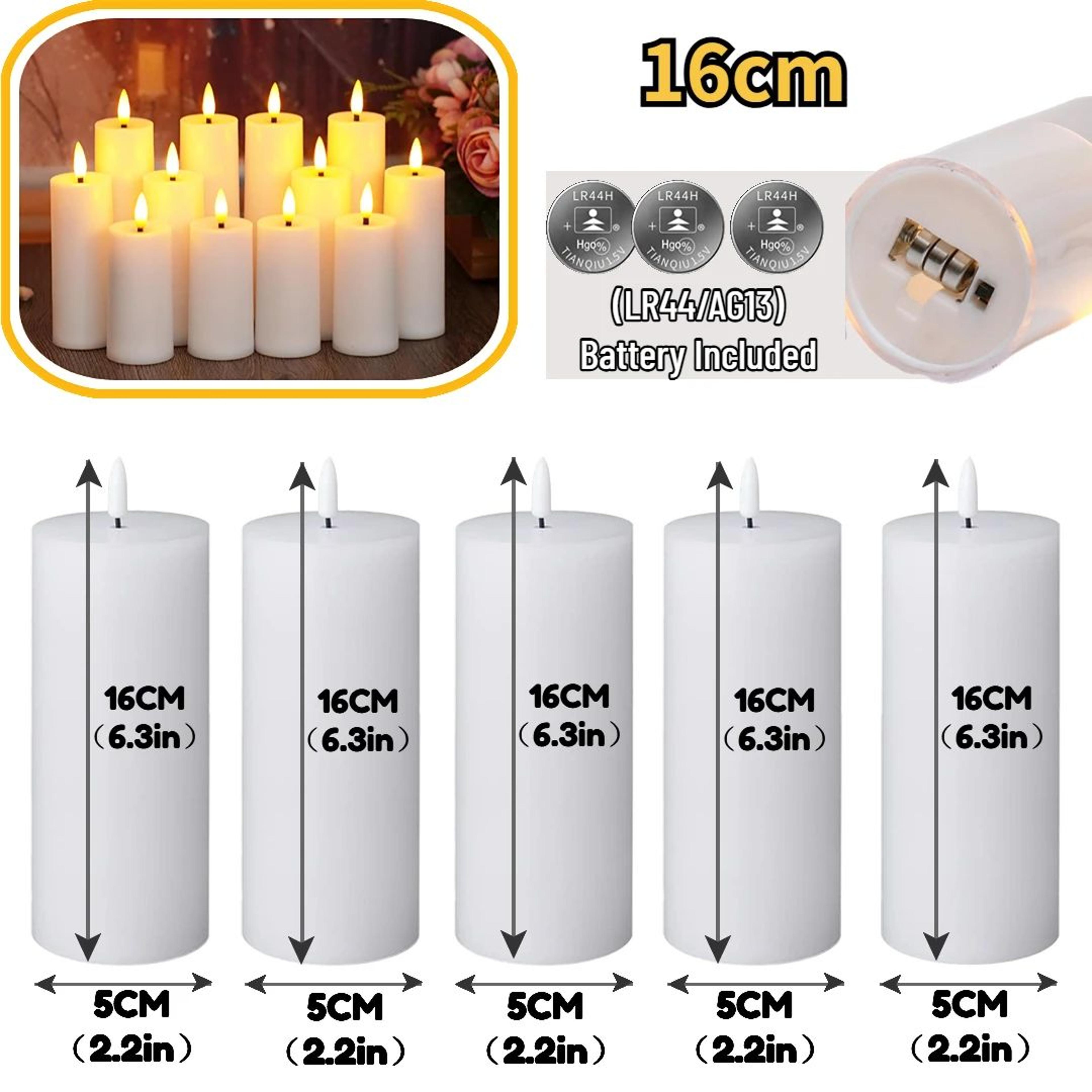 Battery Operated Flickering LED Flameless Candles For Wedding And Home Decor 12