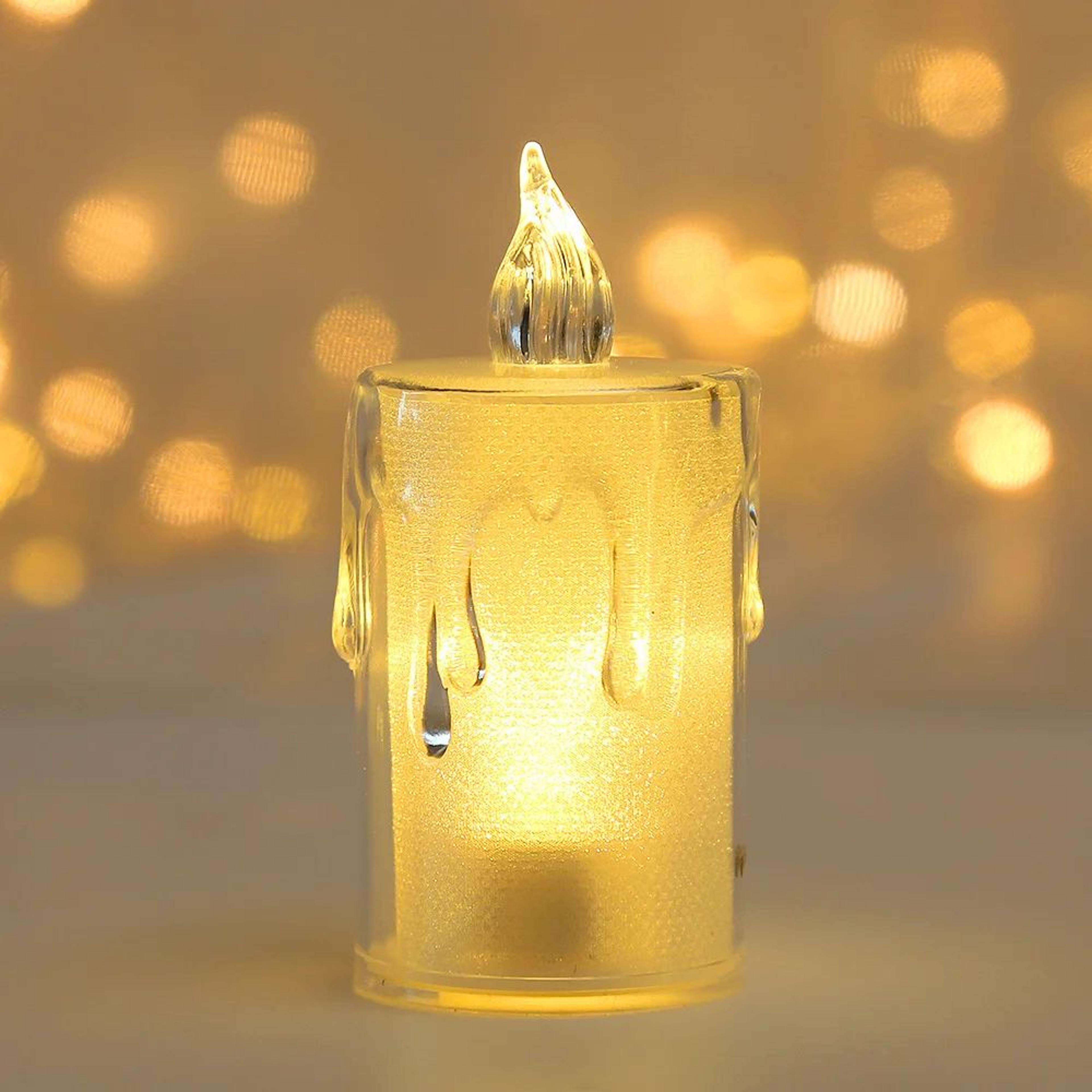 24 Piece Flameless LED Flickering Pillar Candles For Home And Party Decor 5