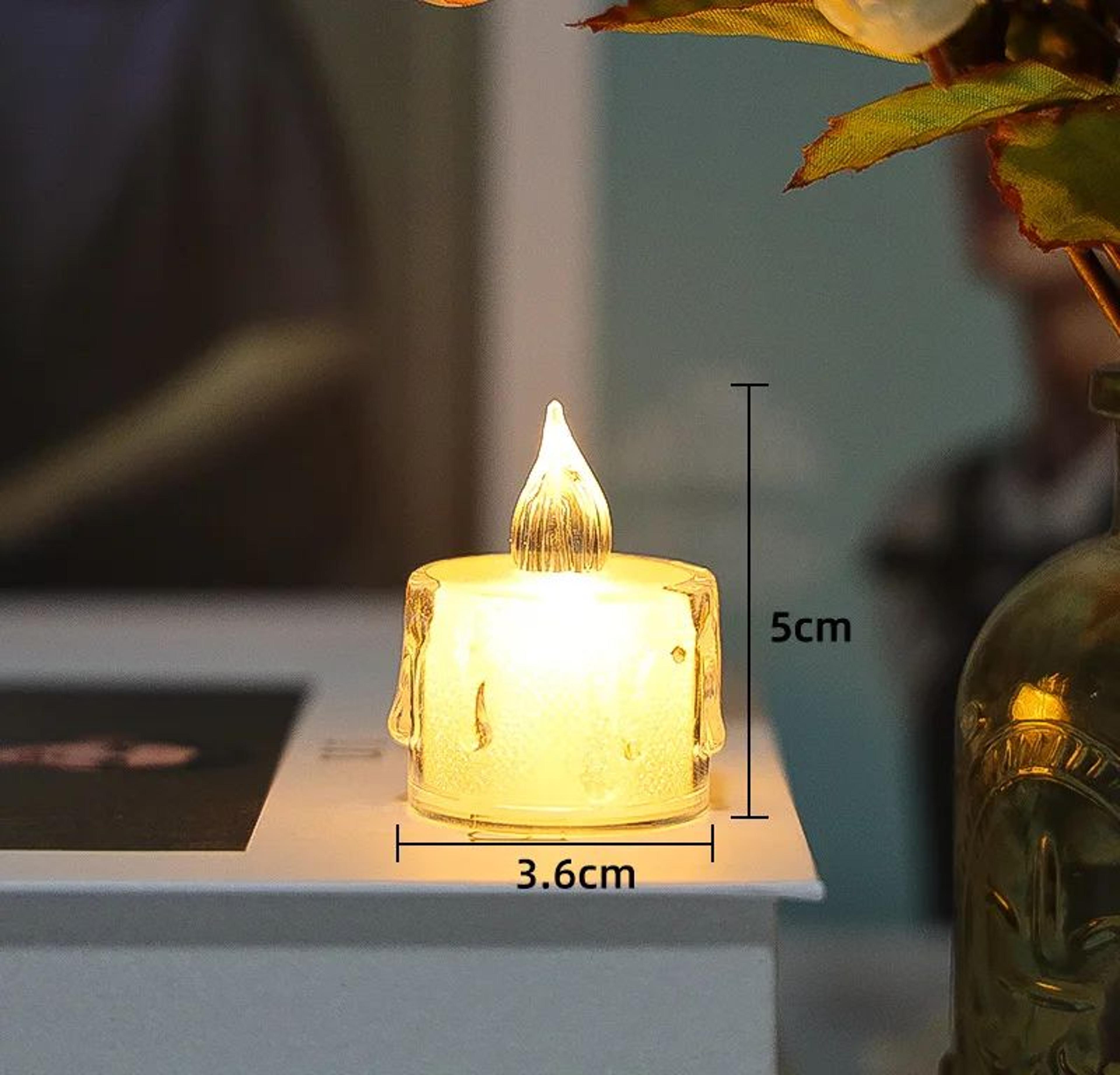 24 Piece Flameless LED Flickering Pillar Candles For Home And Party Decor 6