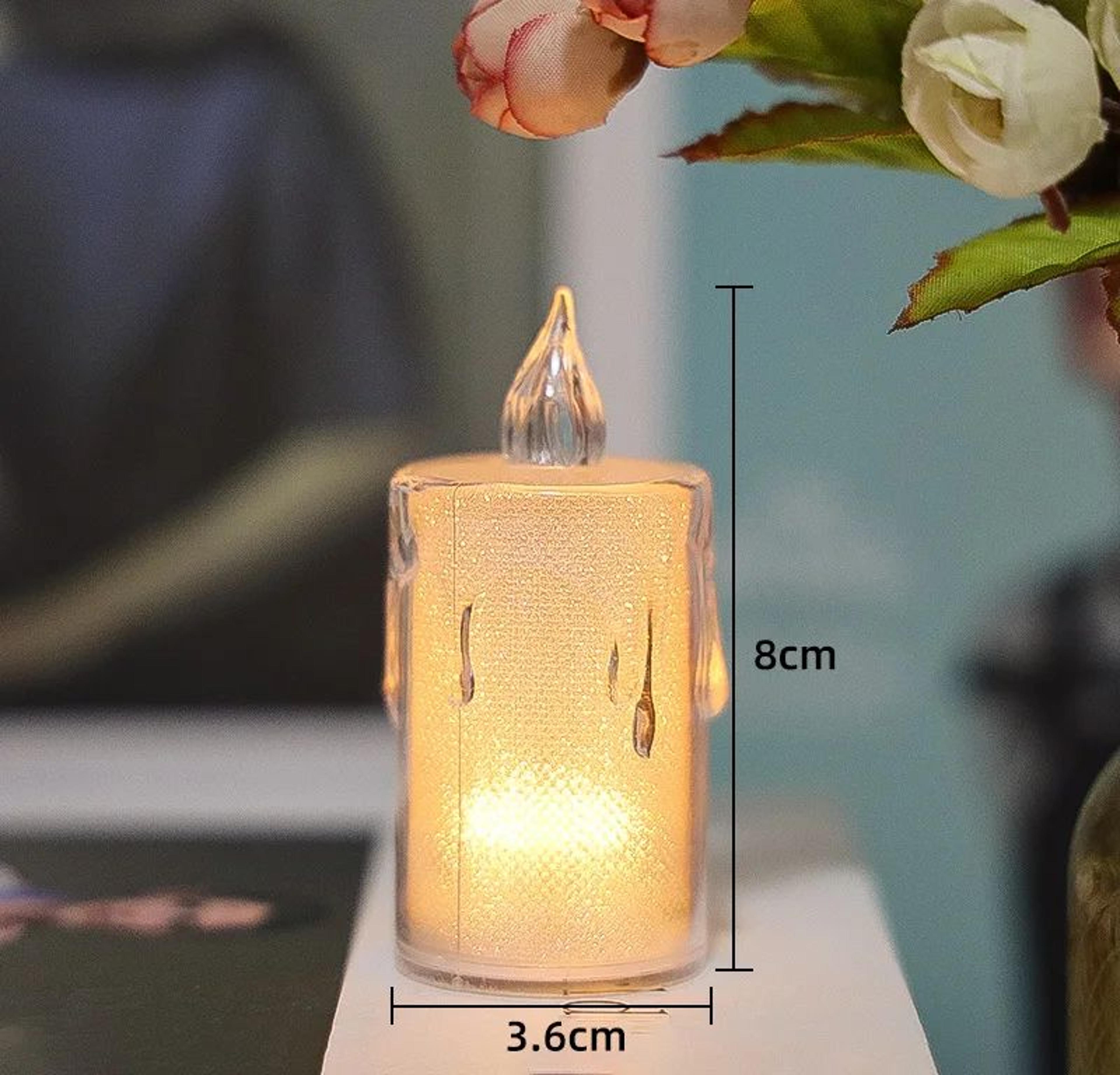 24 Piece Flameless LED Flickering Pillar Candles For Home And Party Decor 8