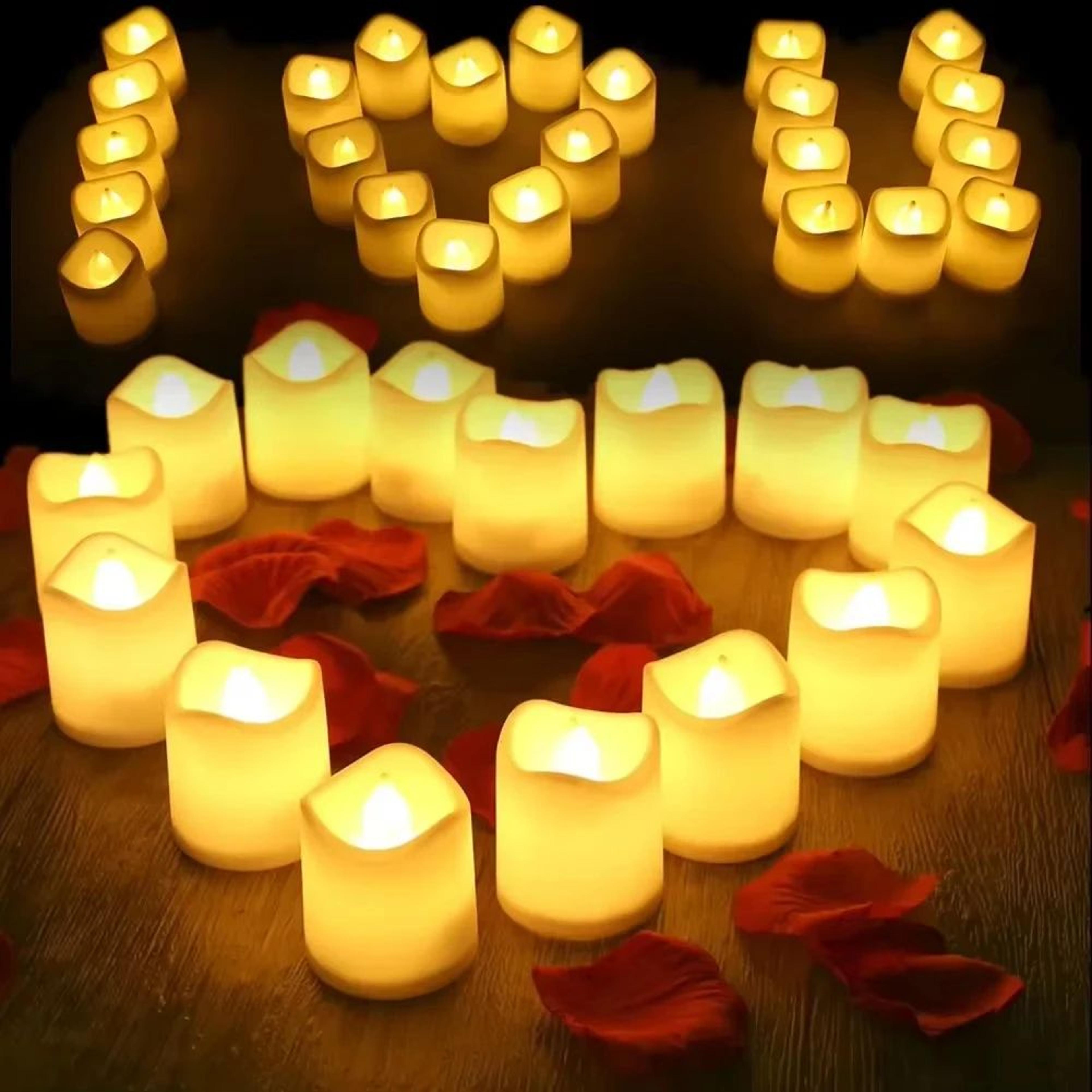 Flickering LED Ivory Flameless Tealight Candles For Weddings And Home Decor 2
