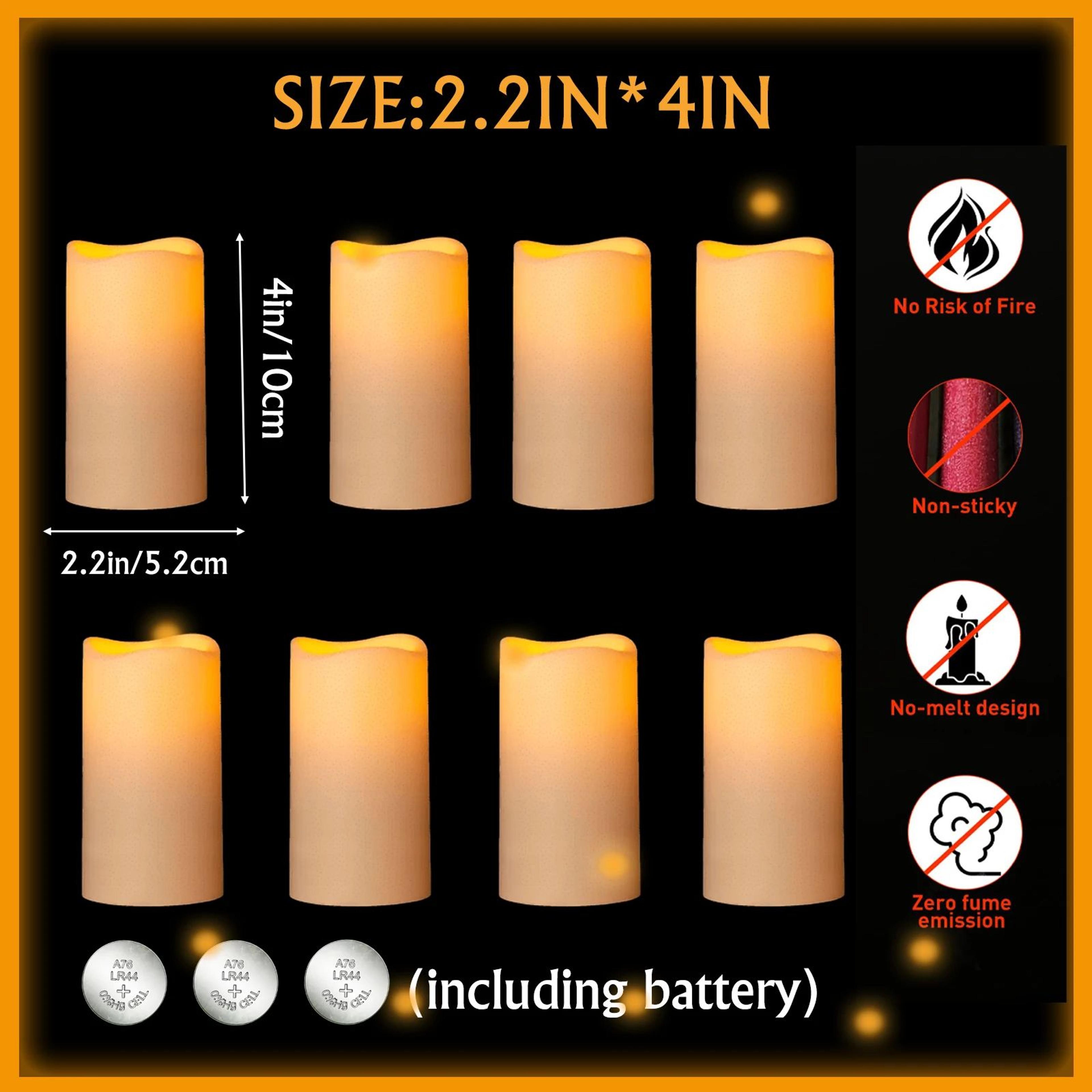 LED Flameless Flickering Pillar Candle Set For Home And Event Decor 6
