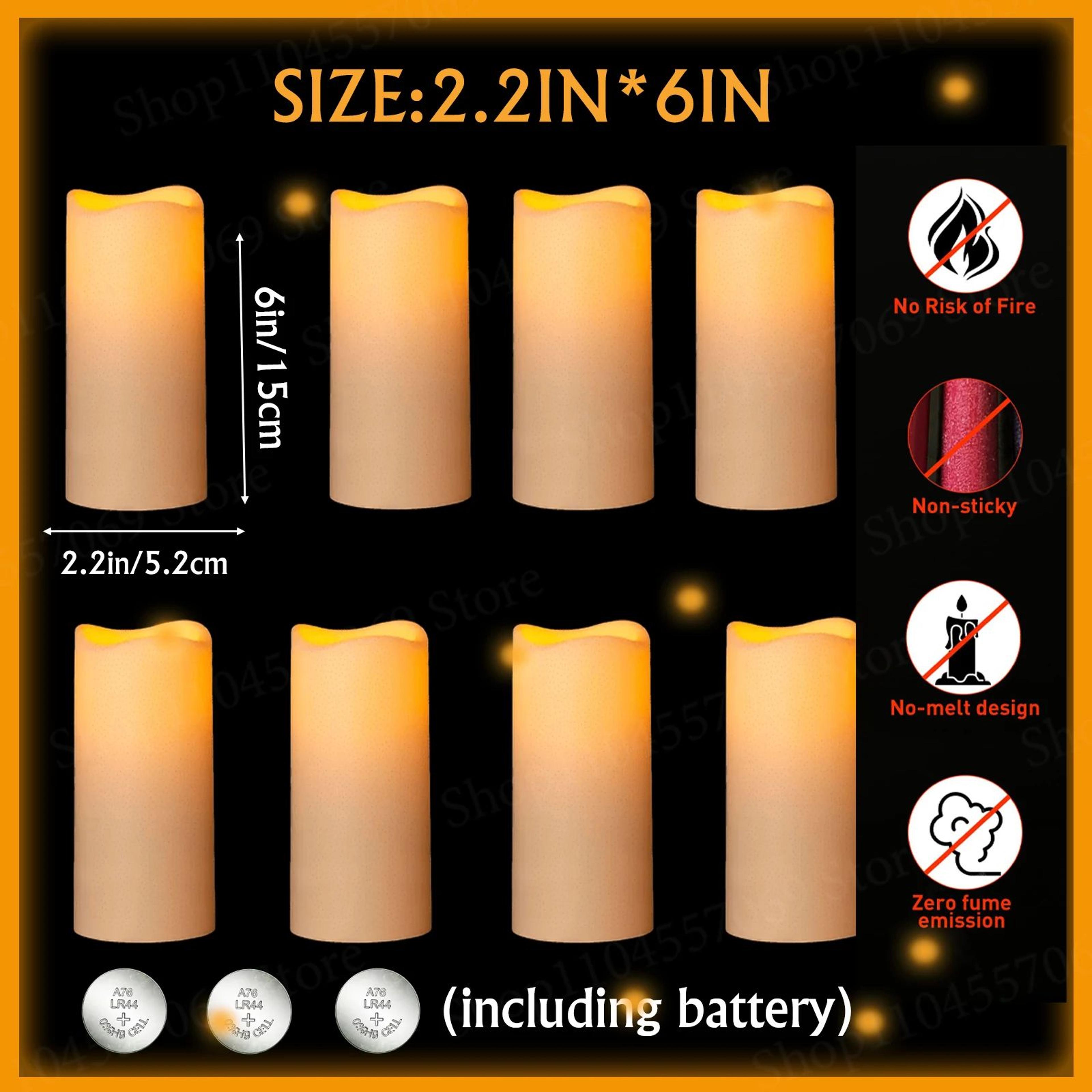 LED Flameless Flickering Pillar Candle Set For Home And Event Decor 8