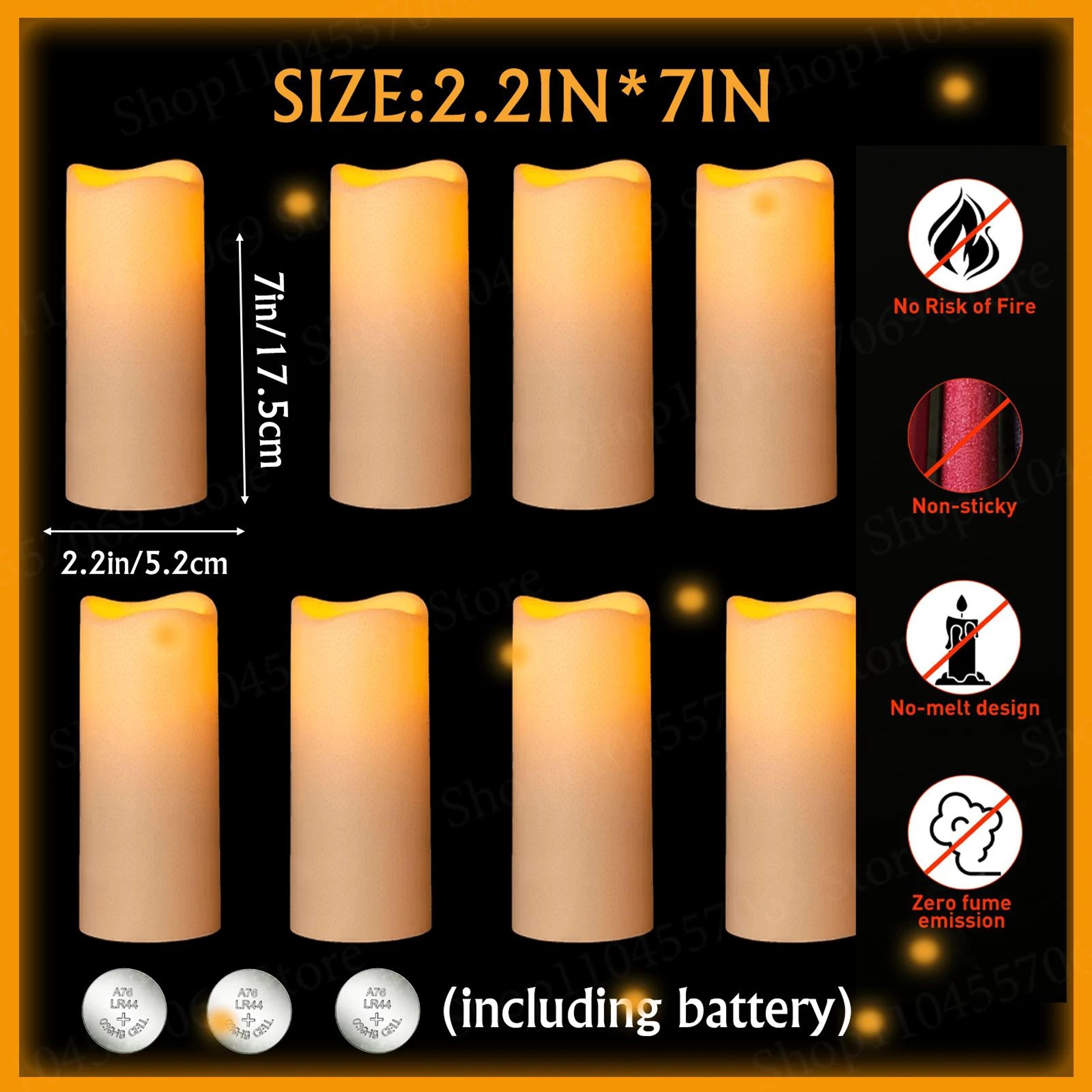 LED Flameless Flickering Pillar Candle Set For Home And Event Decor 9