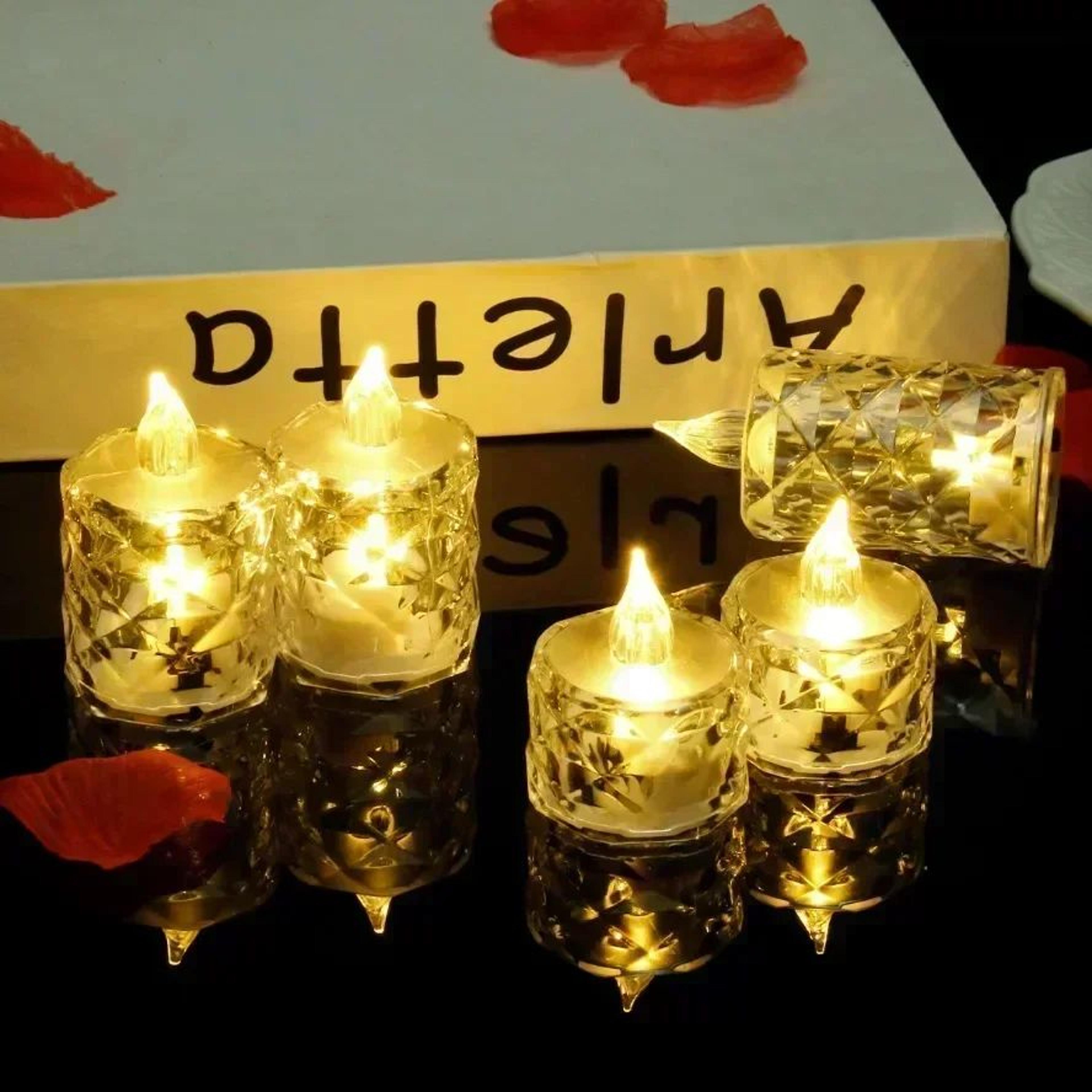 LED Crystal Flameless Candle Night Light For Home And Party Decor 3