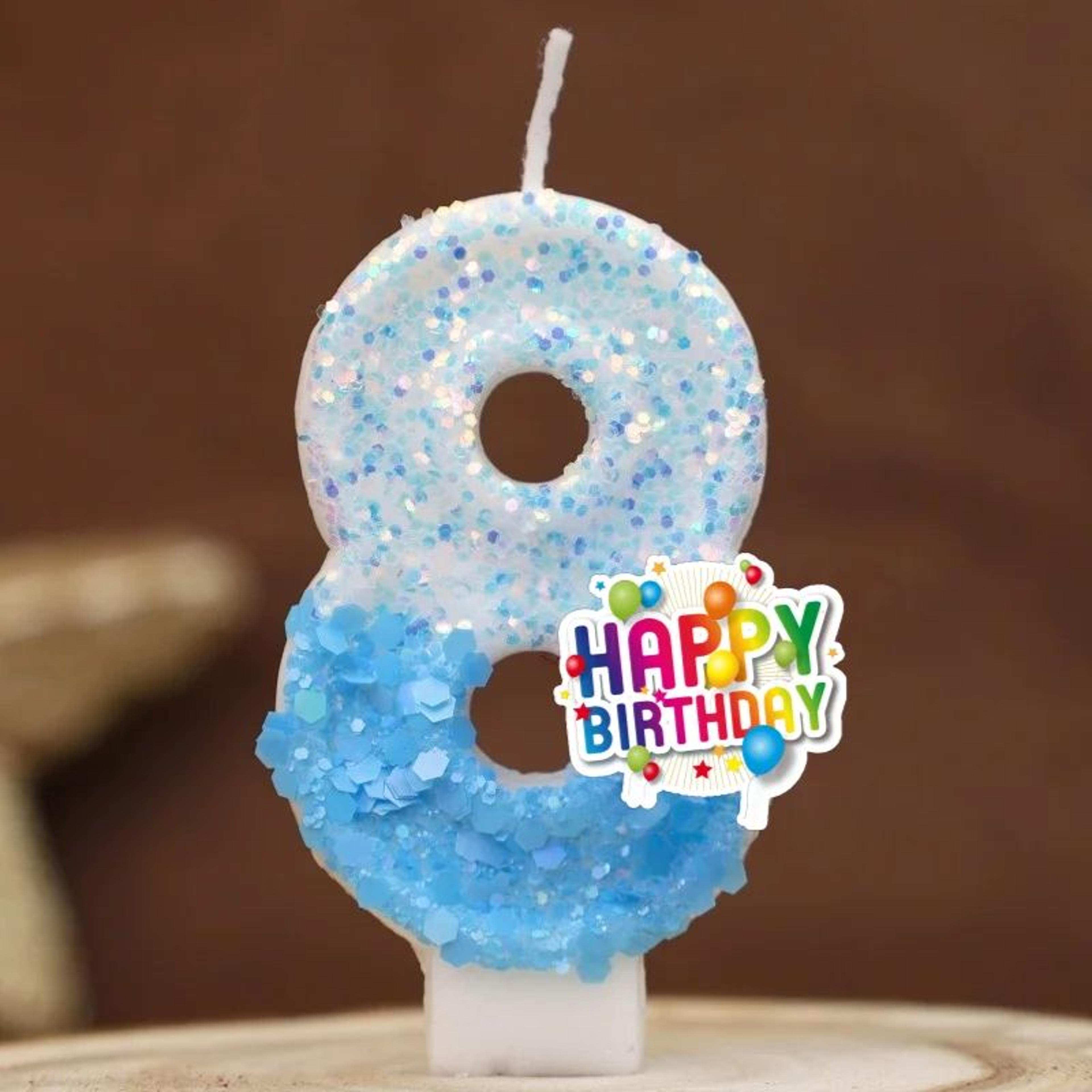 Colorful Number Birthday Cake Candle 0 To 9 Party Topper 9