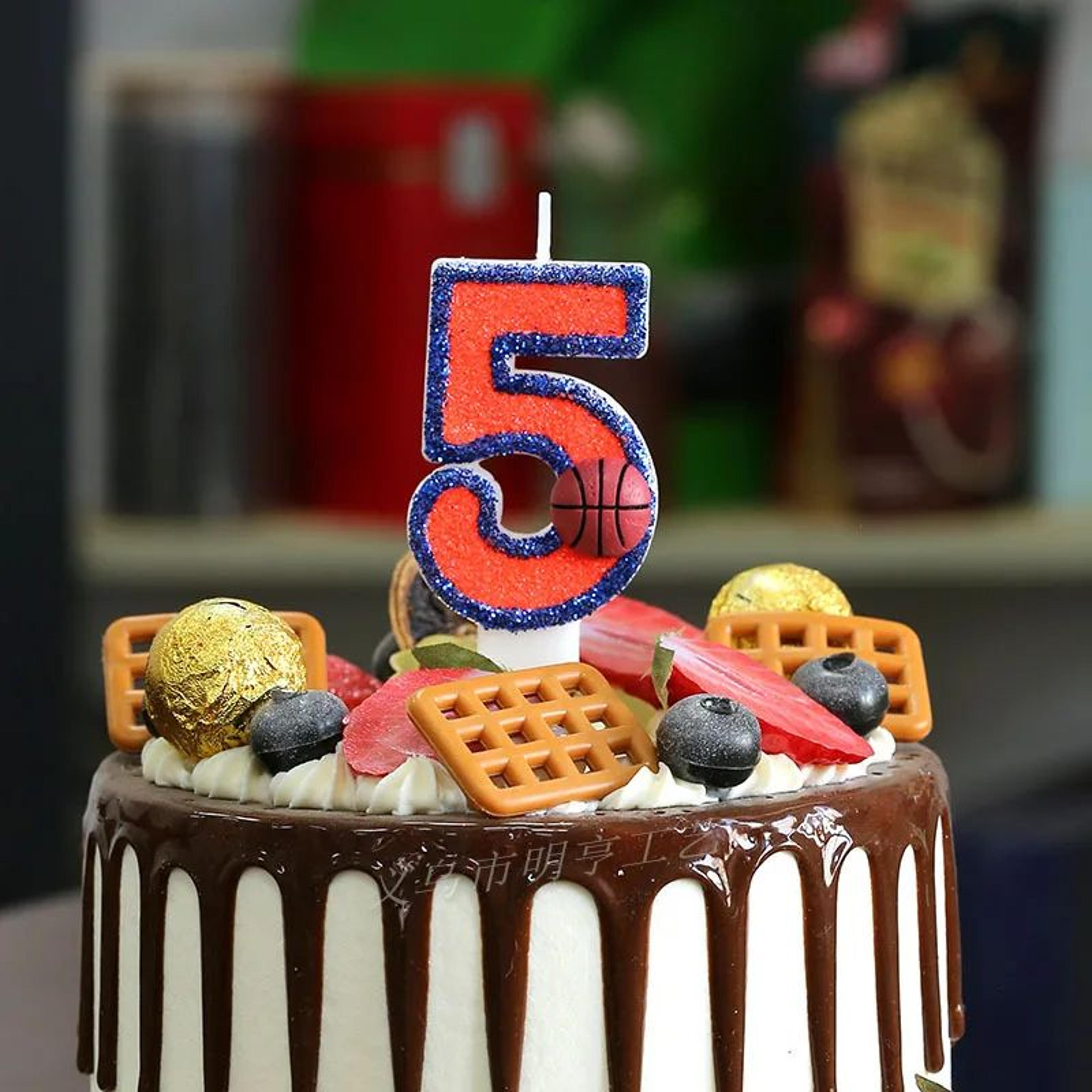 Basketball Number Birthday Candle 0 To 9 Cake Topper 1
