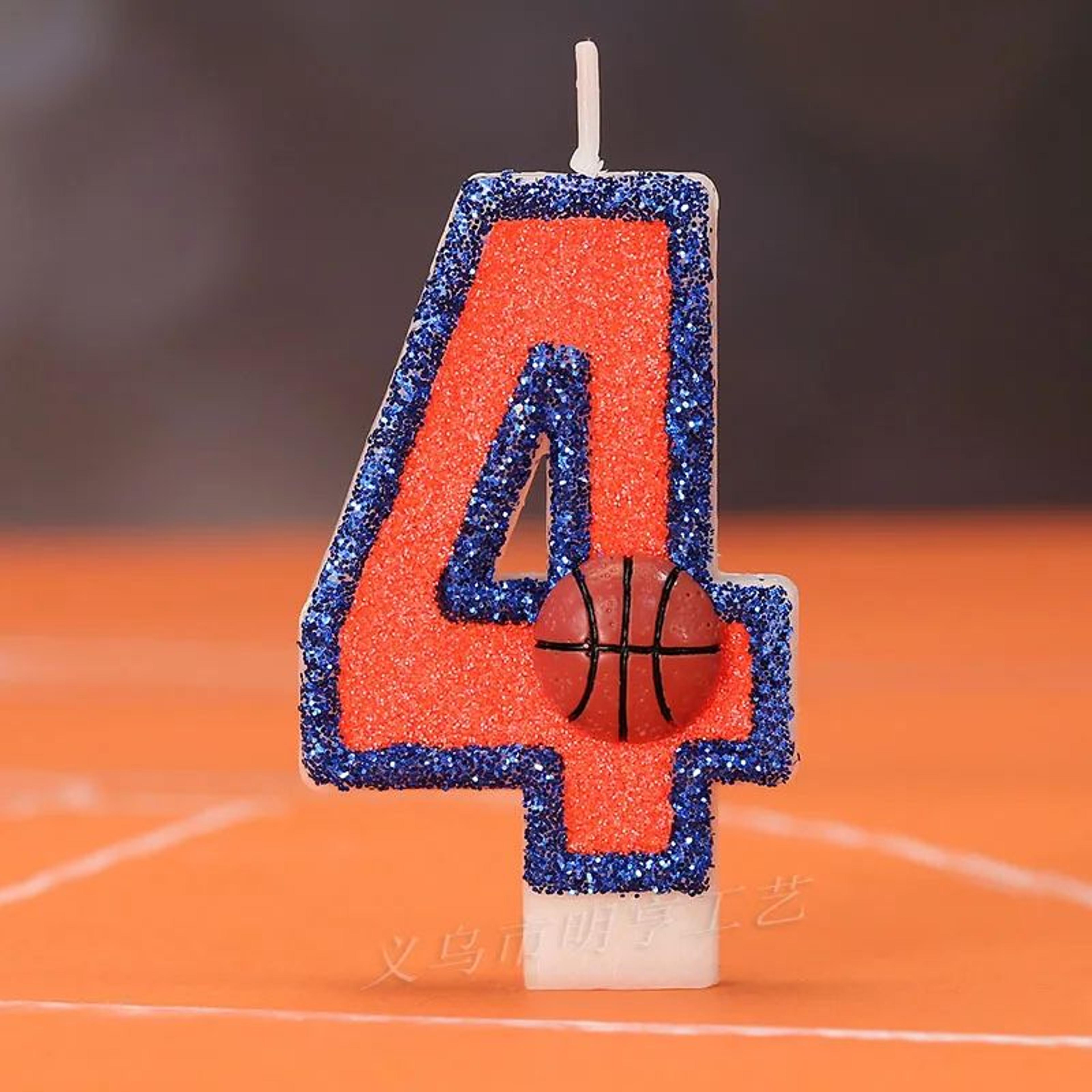 Basketball Number Birthday Candle 0 To 9 Cake Topper 8