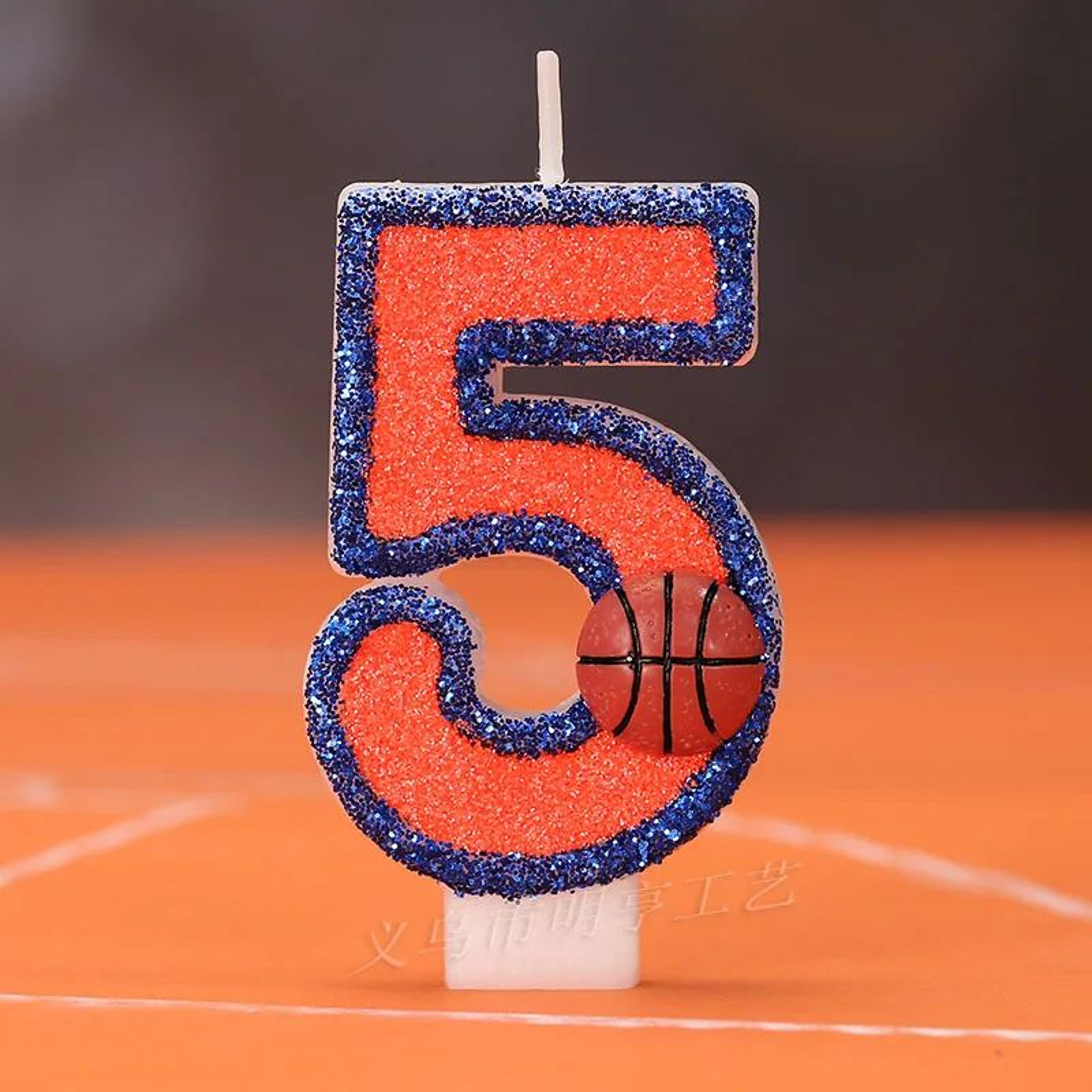 Basketball Number Birthday Candle 0 To 9 Cake Topper 9