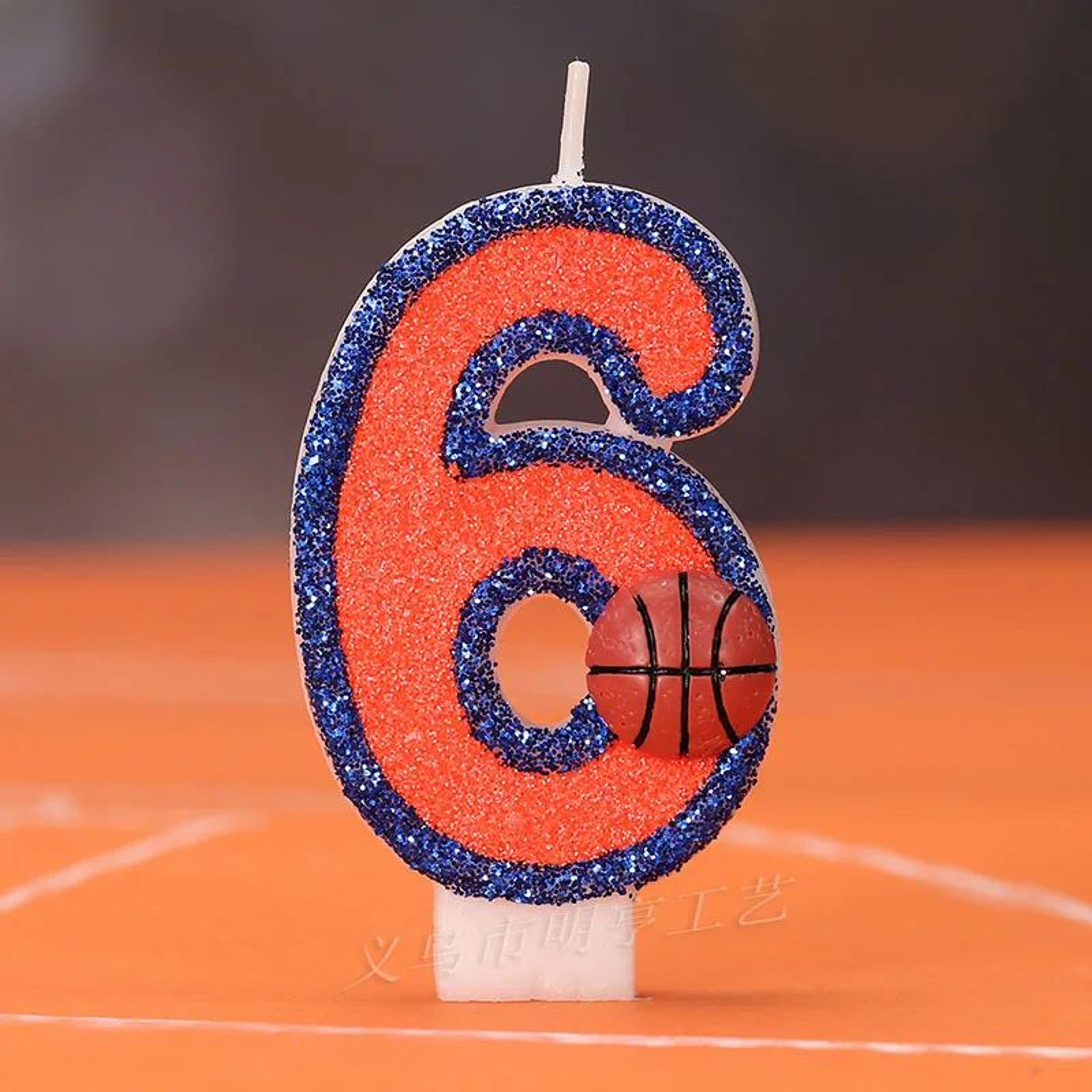 Basketball Number Birthday Candle 0 To 9 Cake Topper 10
