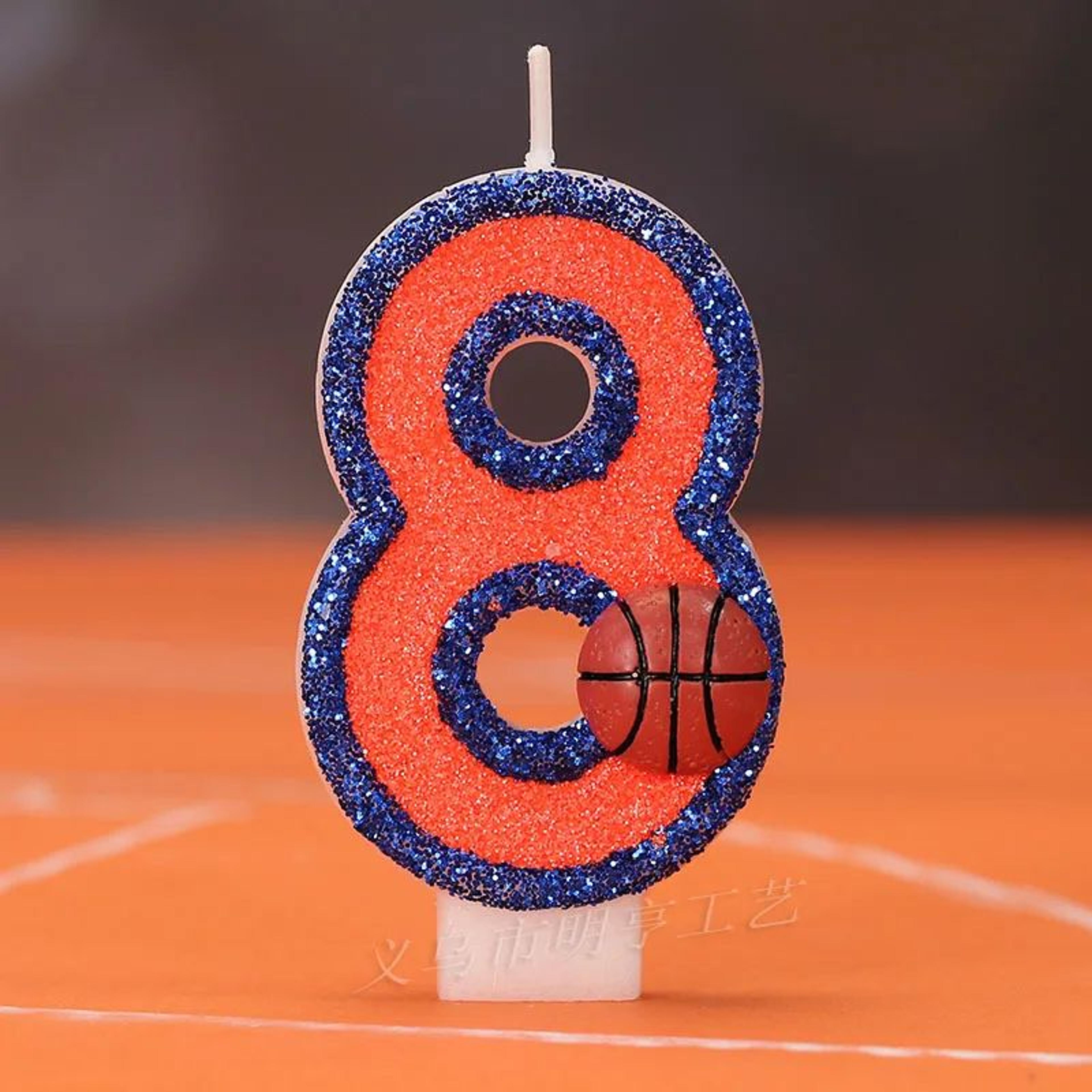 Basketball Number Birthday Candle 0 To 9 Cake Topper 12