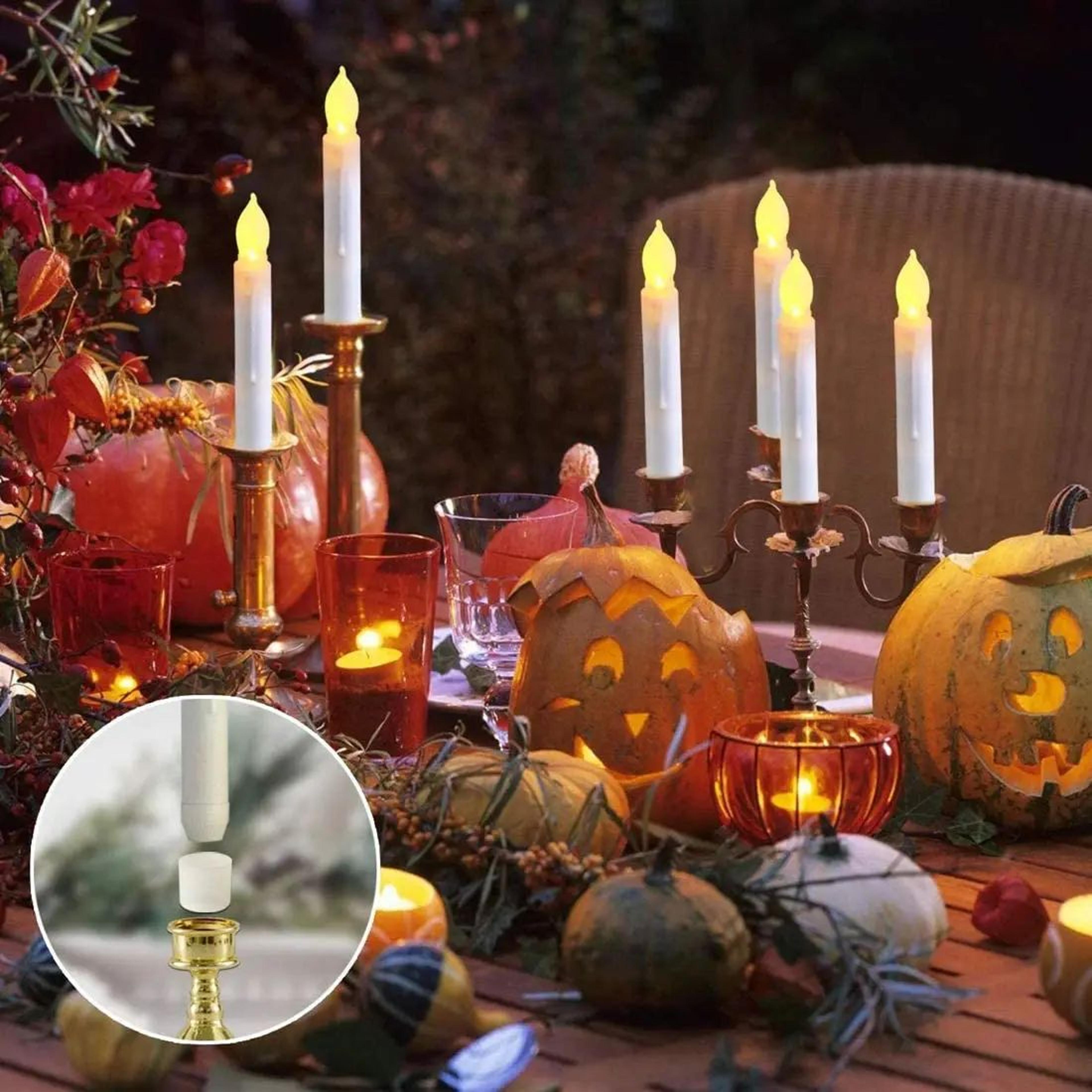 12 Piece Flameless LED Taper Candles Battery Operated For Home And Event Decor 2