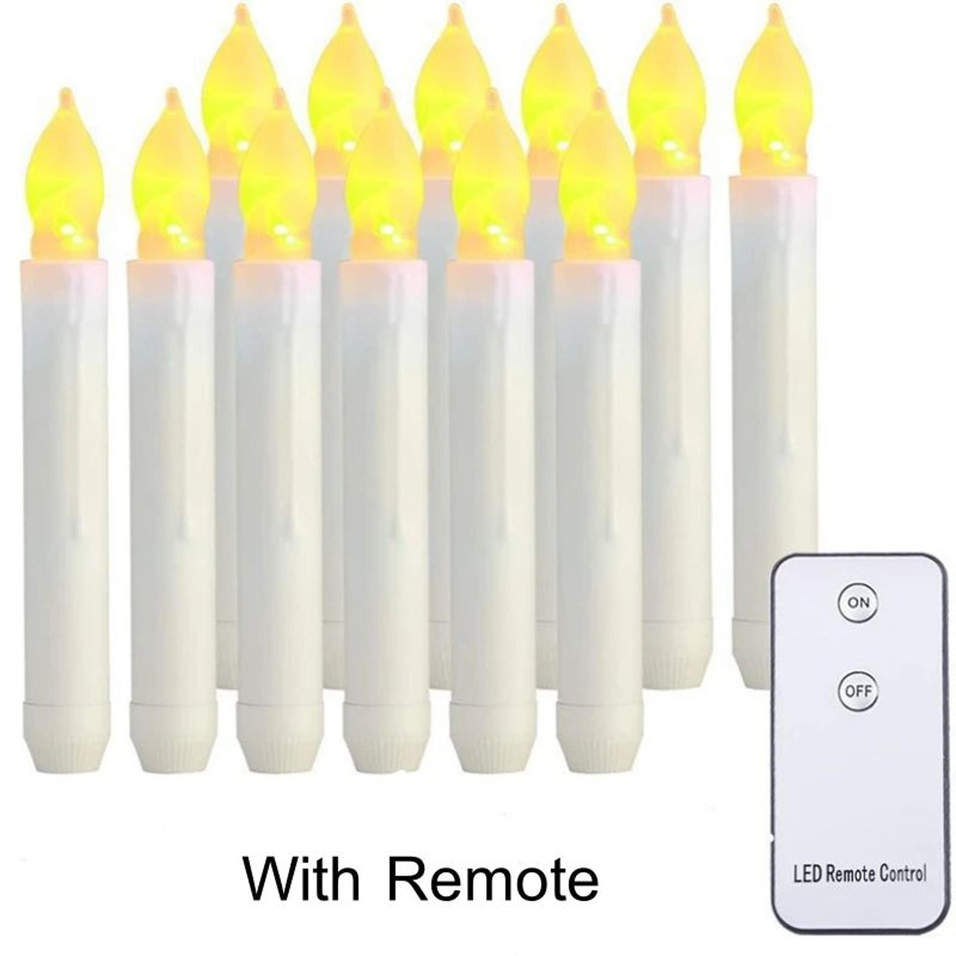 12 Piece Flameless LED Taper Candles Battery Operated For Home And Event Decor 7