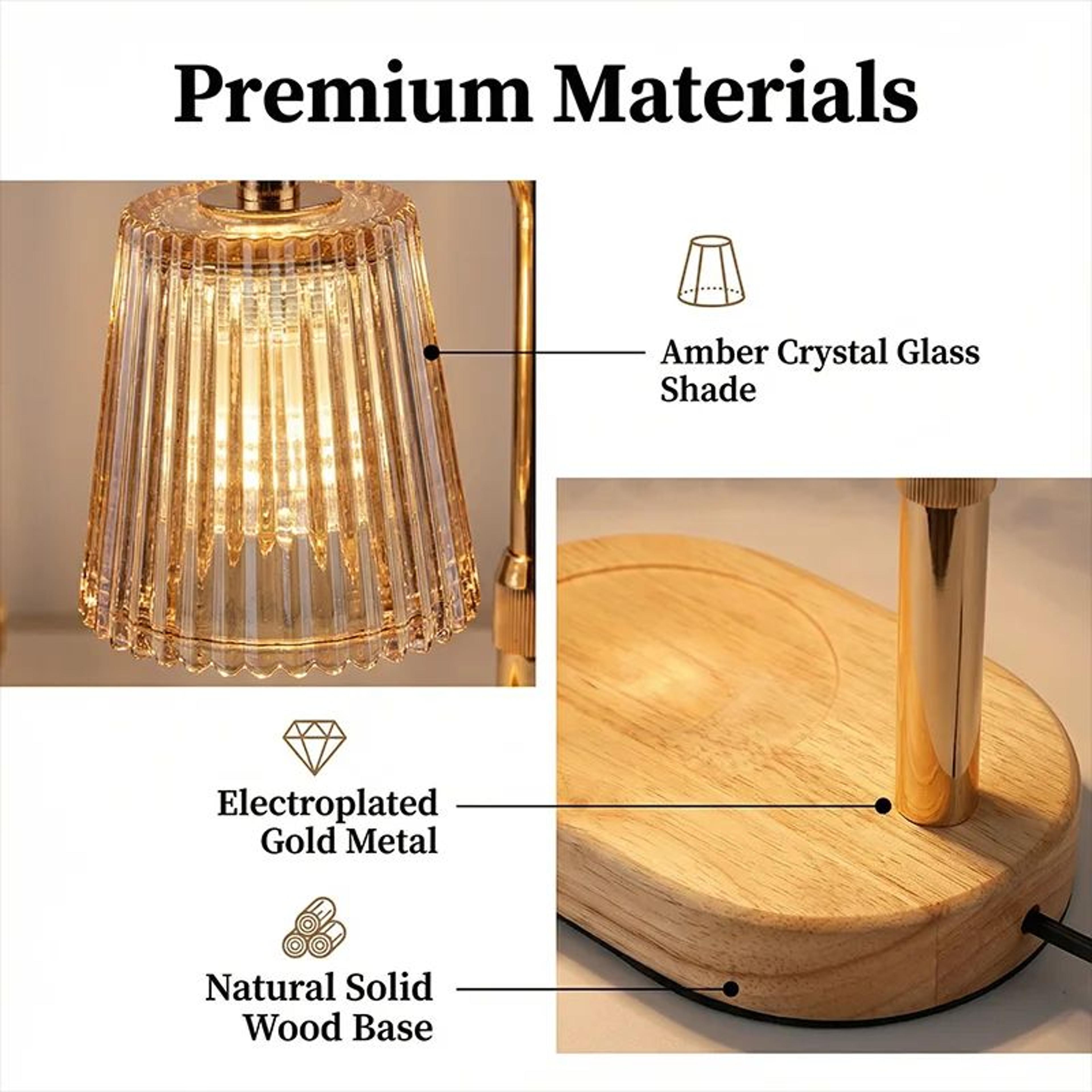 50W Dimmable Candle Warmer Lamp With Timer And Adjustable Height 2