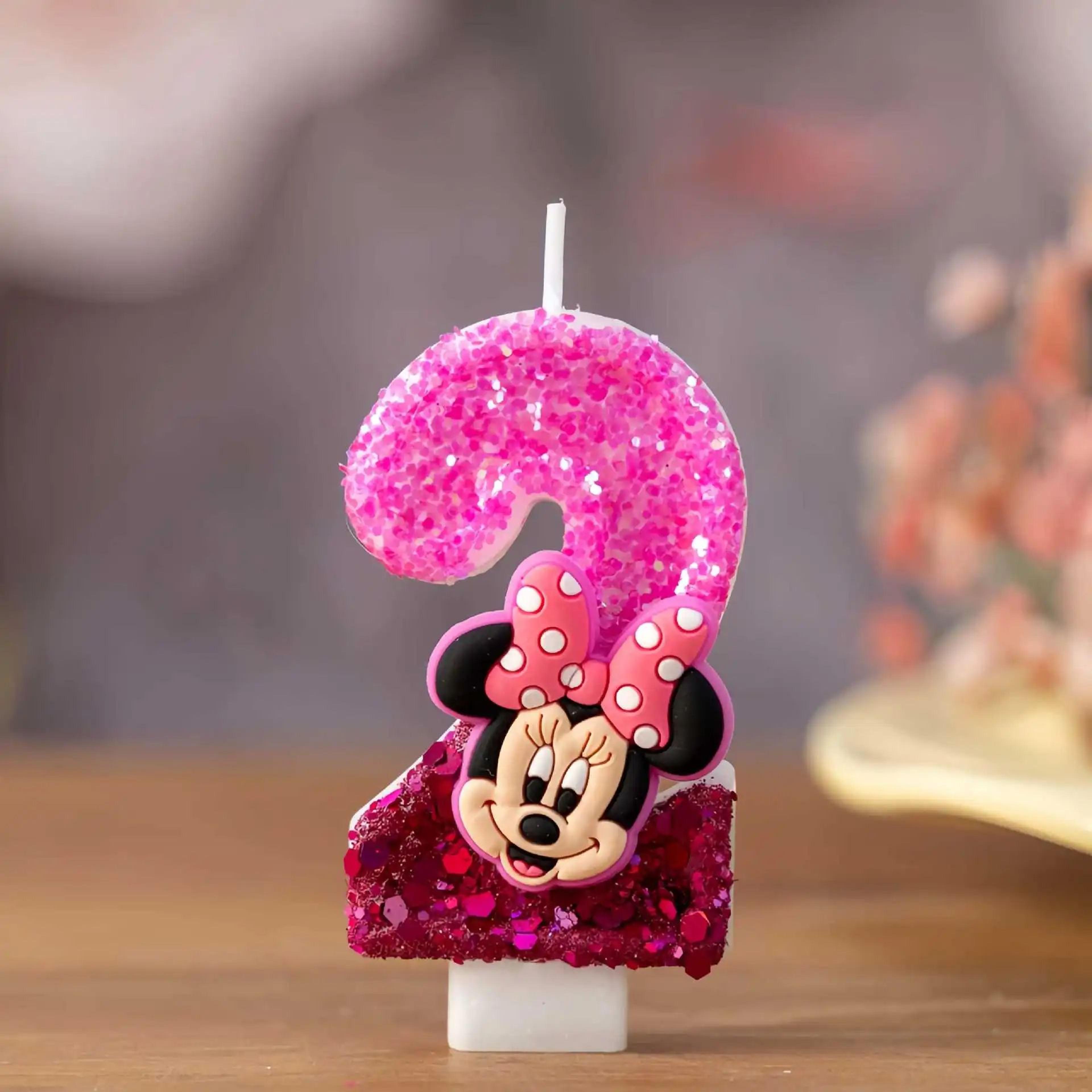 Cute Minnie Number Birthday Candle For Cake Decoration 8