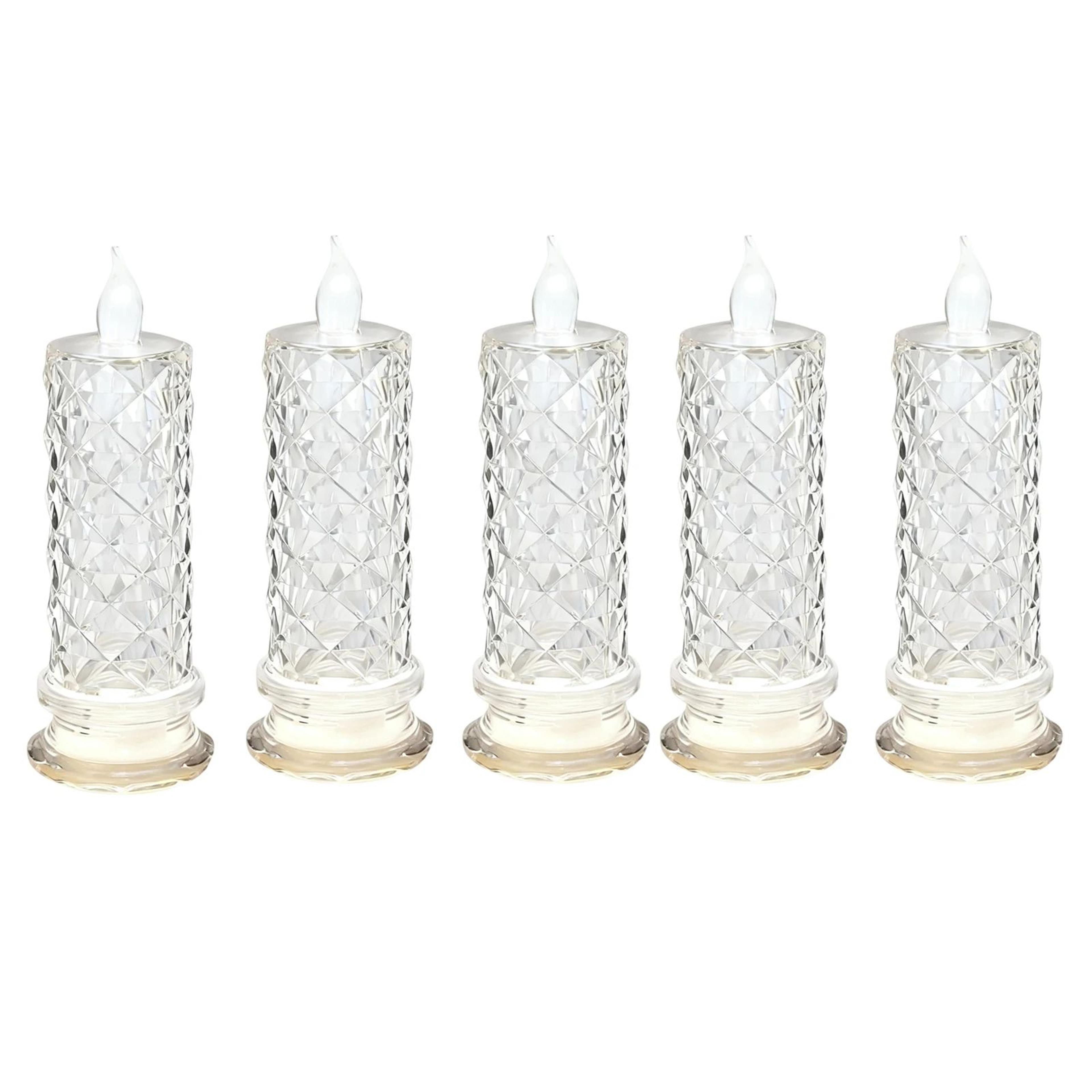 Rose Crystal Flameless LED Candle Decorative Light 8