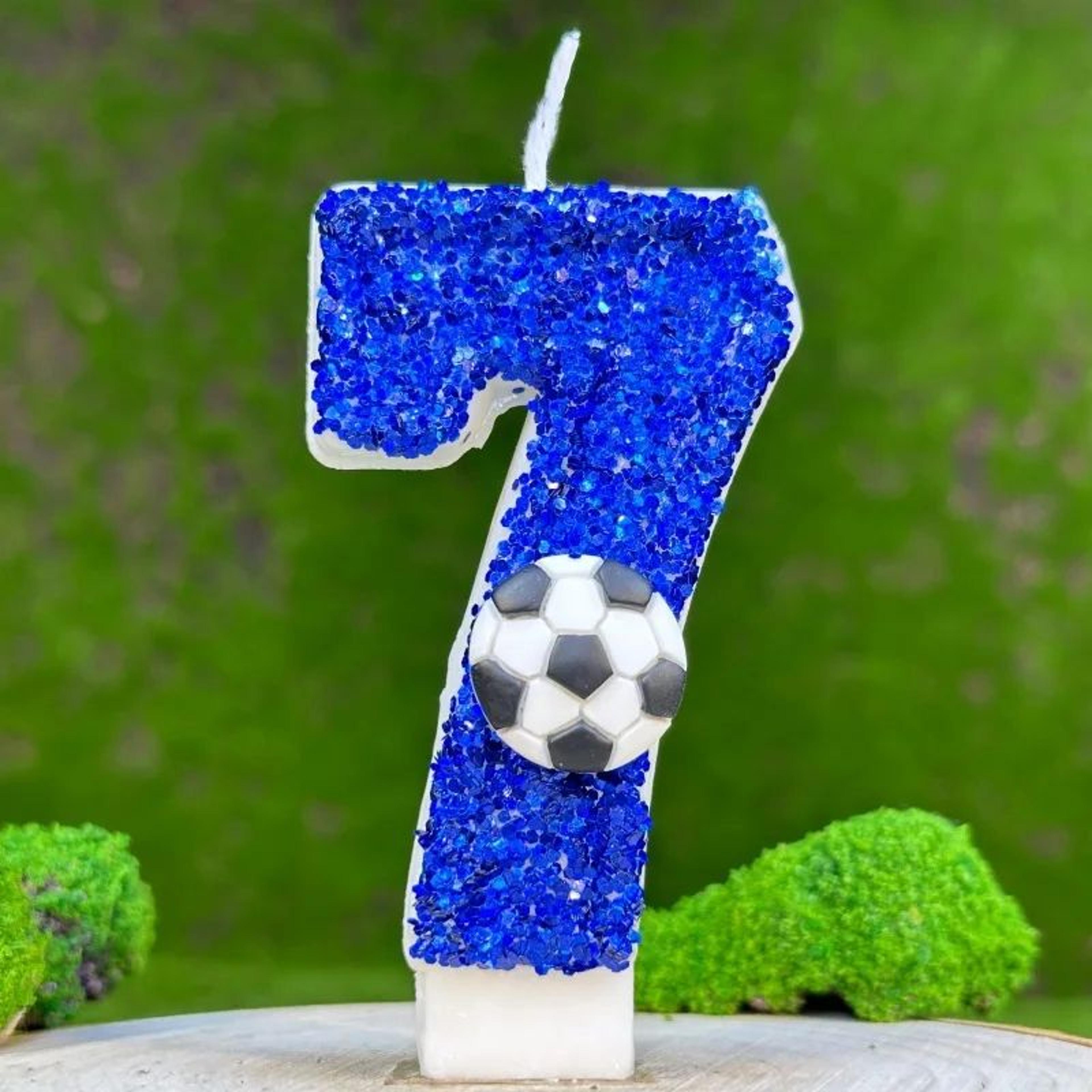 Football Number Birthday Candle Cake Topper 9