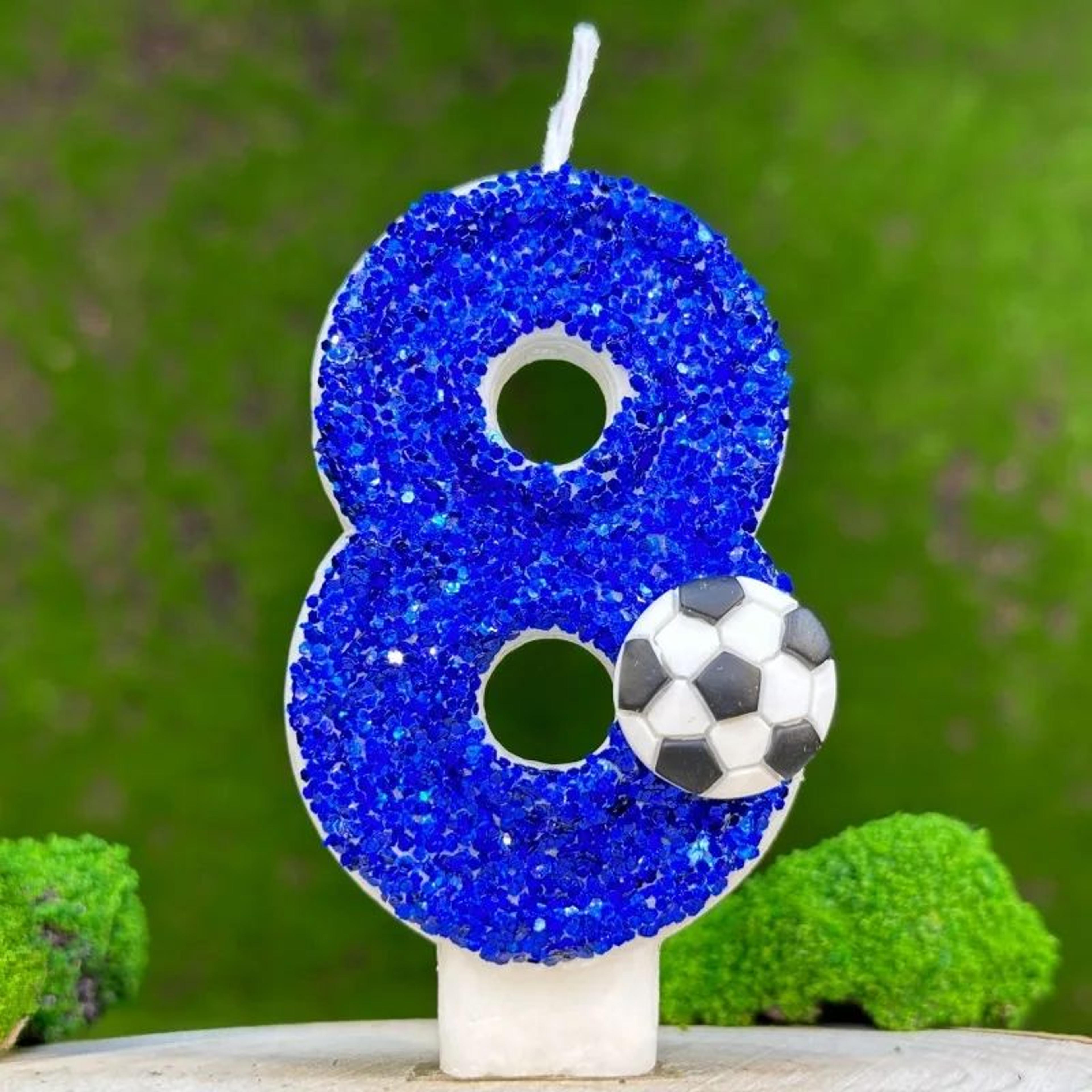 Football Number Birthday Candle Cake Topper 10
