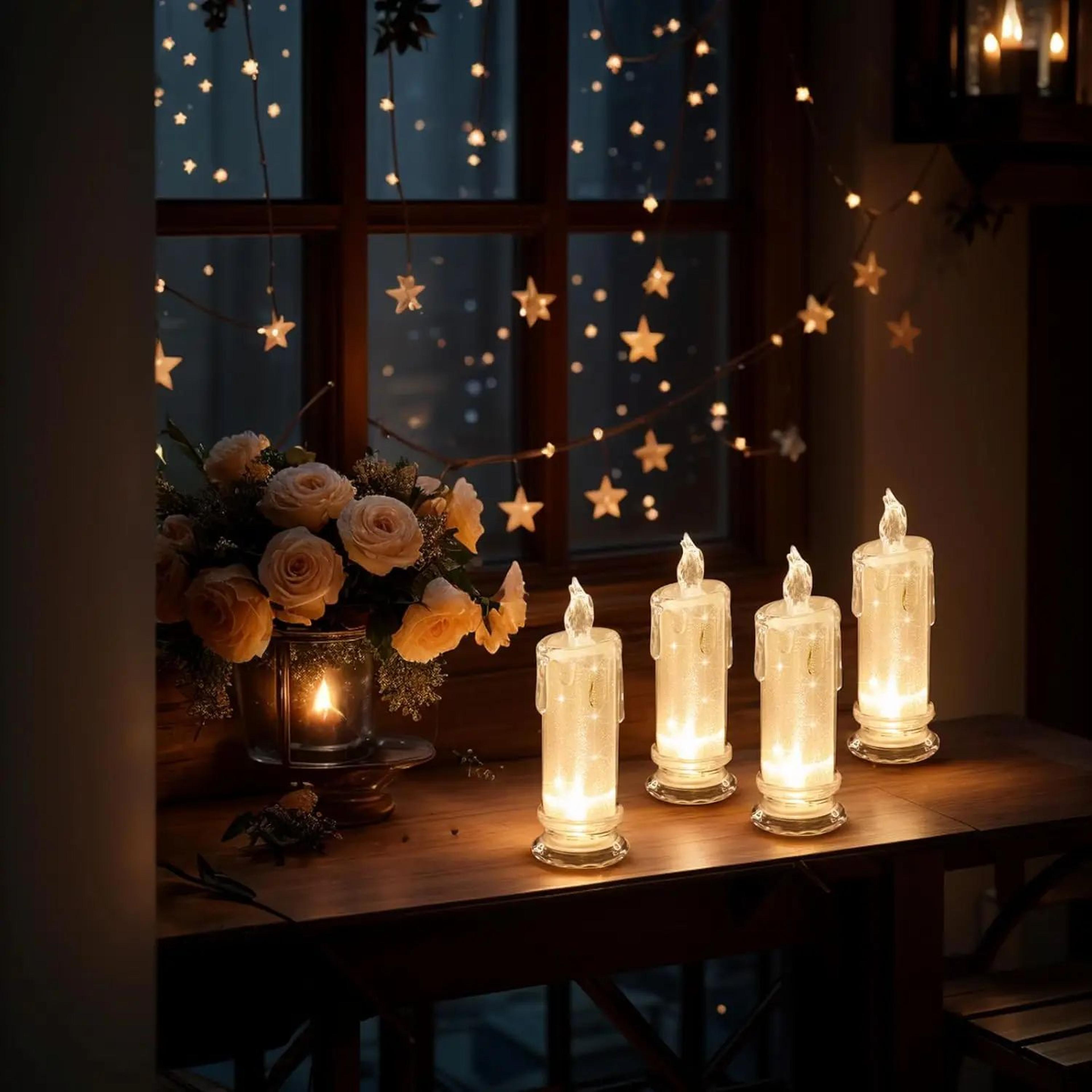 Crystal LED Flameless Candle Lantern Night Light 1