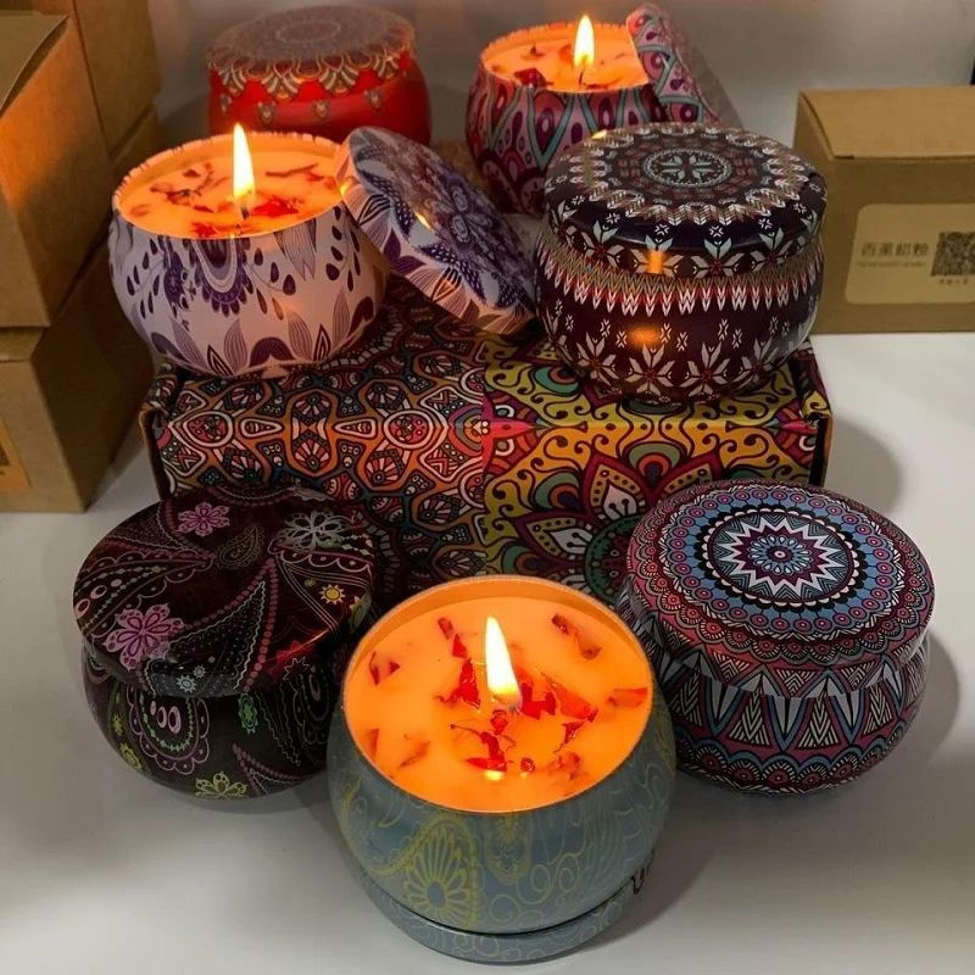 Vintage Soy Wax Scented Candle Jar With Floral Fragrance 1